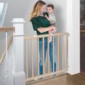 Toddleroo by North States 42" wide Stairway Swing Baby Gate: Ideal for standard stairways. Swing control hinge & one hand operation. Hardware Mount. Fits 28"- 42" wide (30" Tall, Sustainable Hardwood)