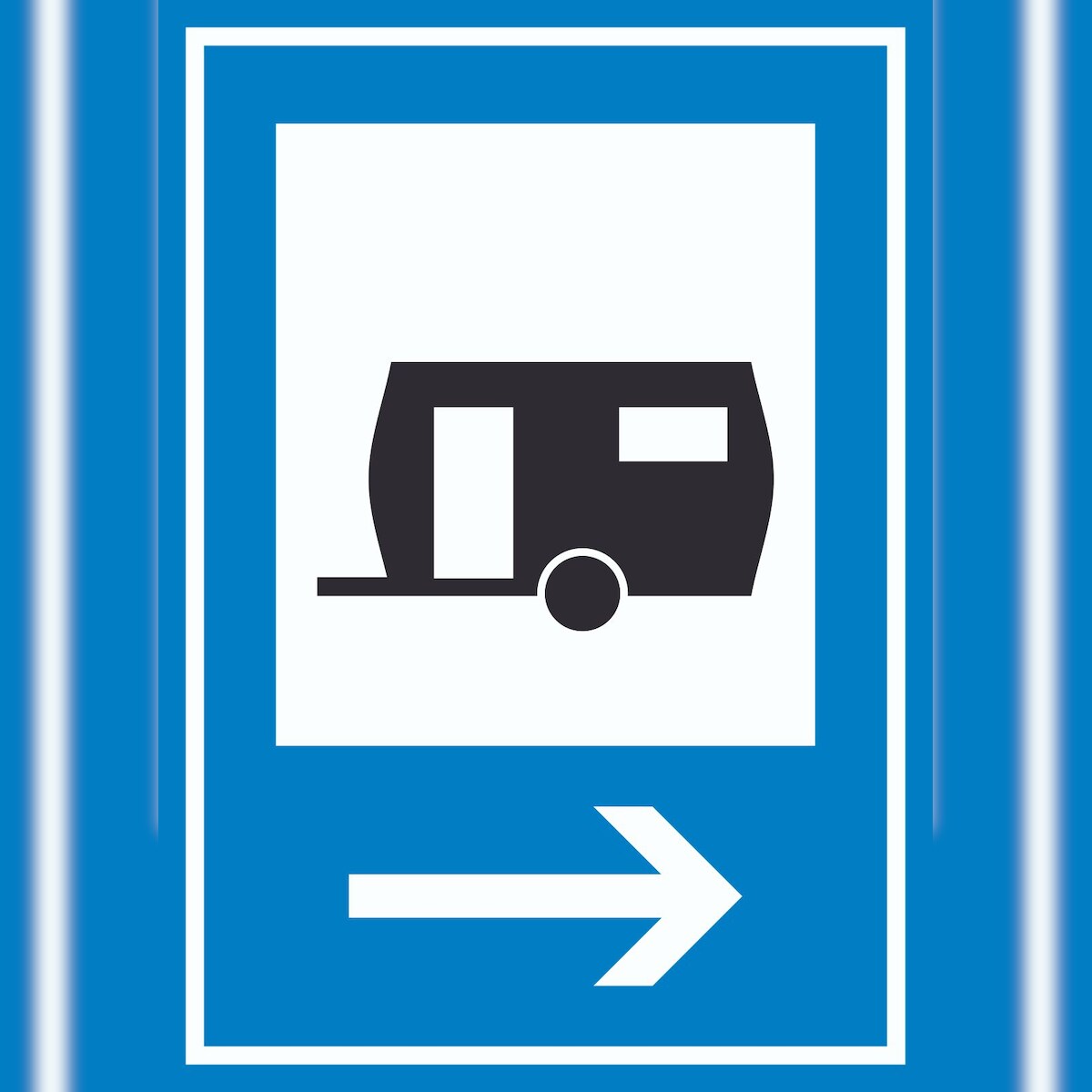 HB-Druck Wohnwagen rechts Schild A0 (841x1189mm) Image