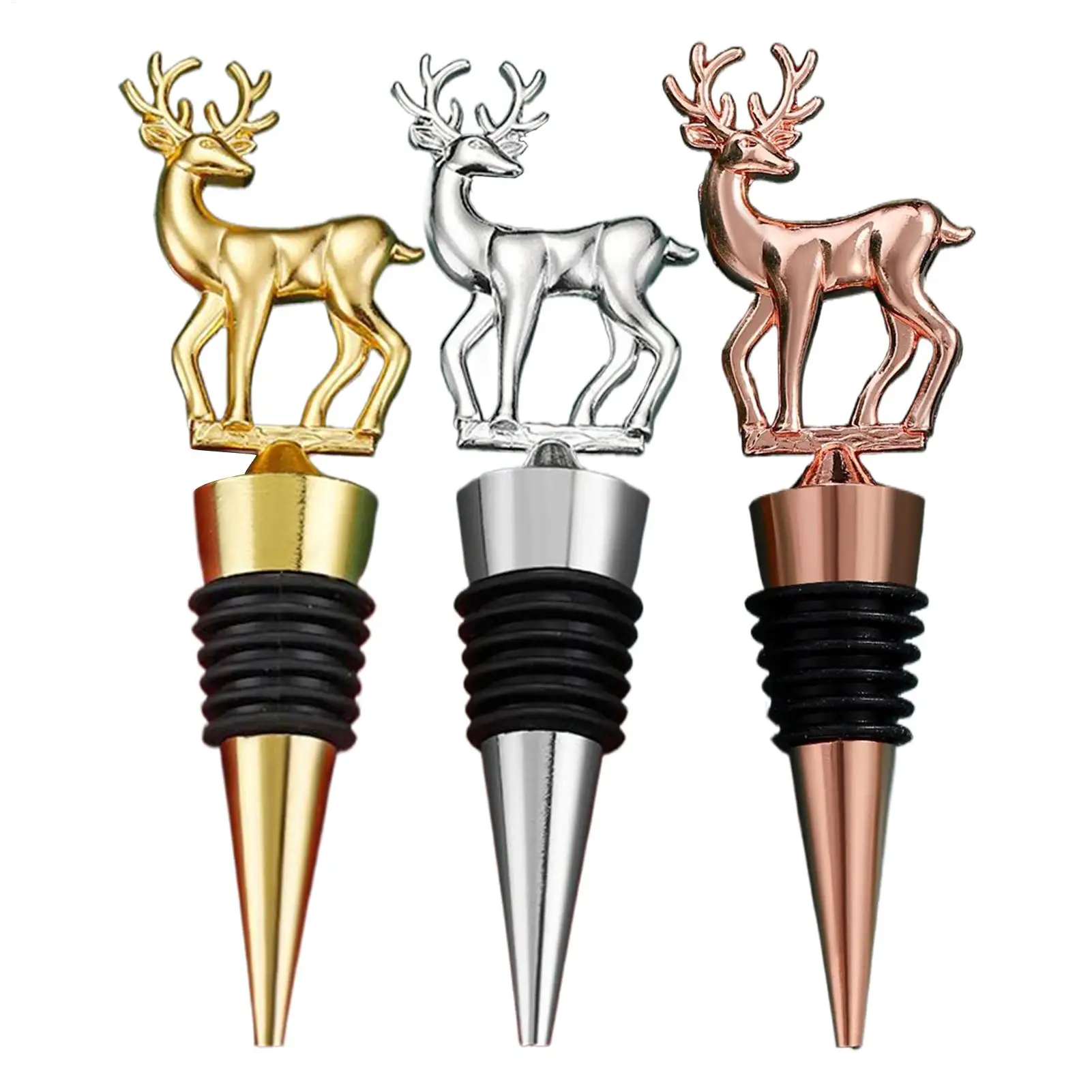 Weihnachten Wein Flasche Stopper Wiederverwendbare Legierung Wein Flasche Zubehör Stopper Wiederverwendbare Home Bar Corker Champagner Sealer