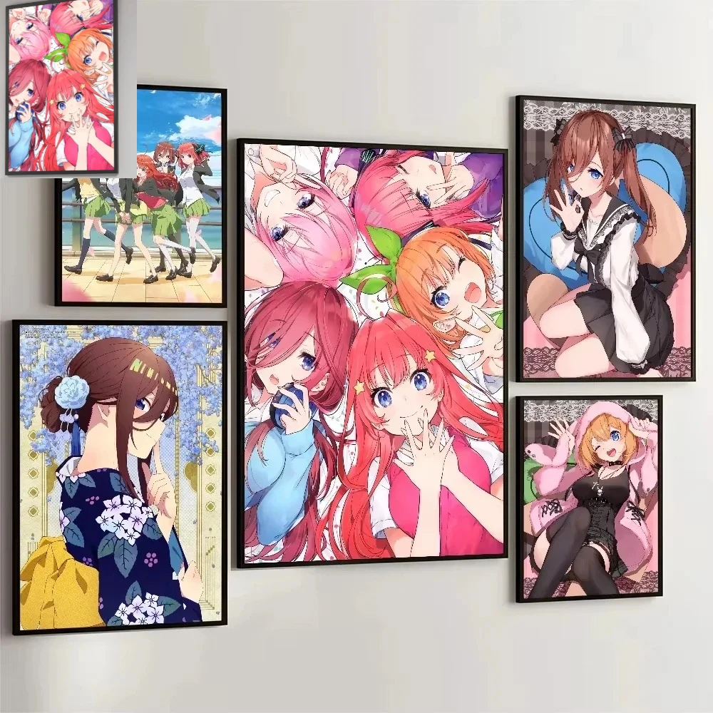 Ölgemälde nach Zahlen Go-Toubun No Hanayome Japan DIY-Zahlenmalerei auf Leinwand Bilder nach Zahlen Heimdekoration Image