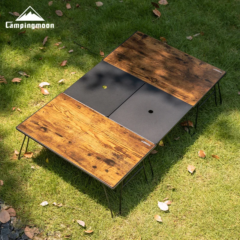 T-2359BK Light Mesh Tisch Aluminiumlegierung 1/2 Board Aufbewahrungstisch Board Outdoor Klapptisch Erweiterungspanel