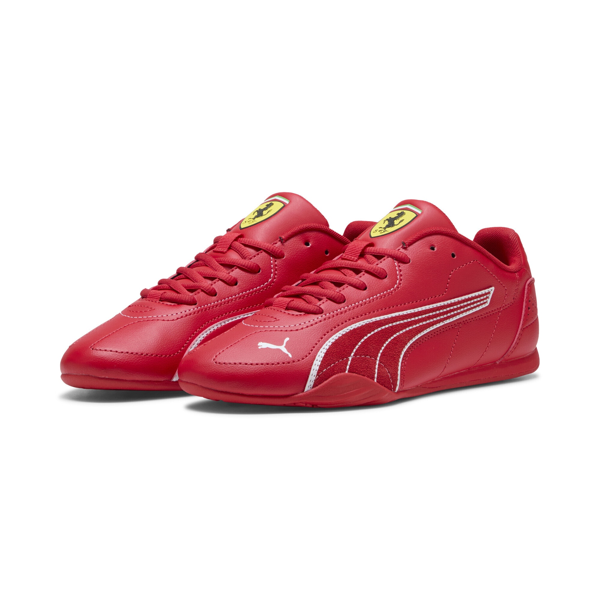 Sneaker PUMA "Scuderia Ferrari Catch Sneakers Erwachsene", Herren, Gr. 39, rosso corsa weiß rot, Obermaterial: Synthetik; Futter: Textil; Innensohle: Textil; Laufsohle: Gummi, Schuhe Sneaker