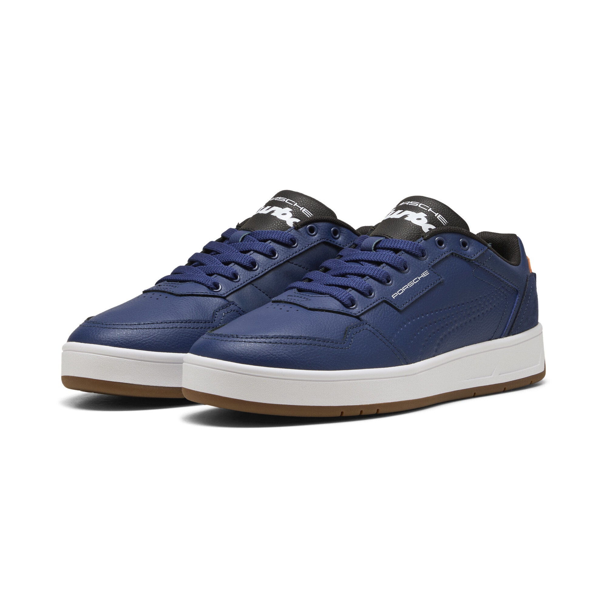 Sneaker PUMA "Porsche Legacy Court Classic Lux Sneakers Erwachsene", Damen, Gr. 45, blau jewel, Obermaterial: Synthetik, Kuhleder; Futter: Textil; Innensohle: Textil; Laufsohle: Gummi, Schuhe Sneaker