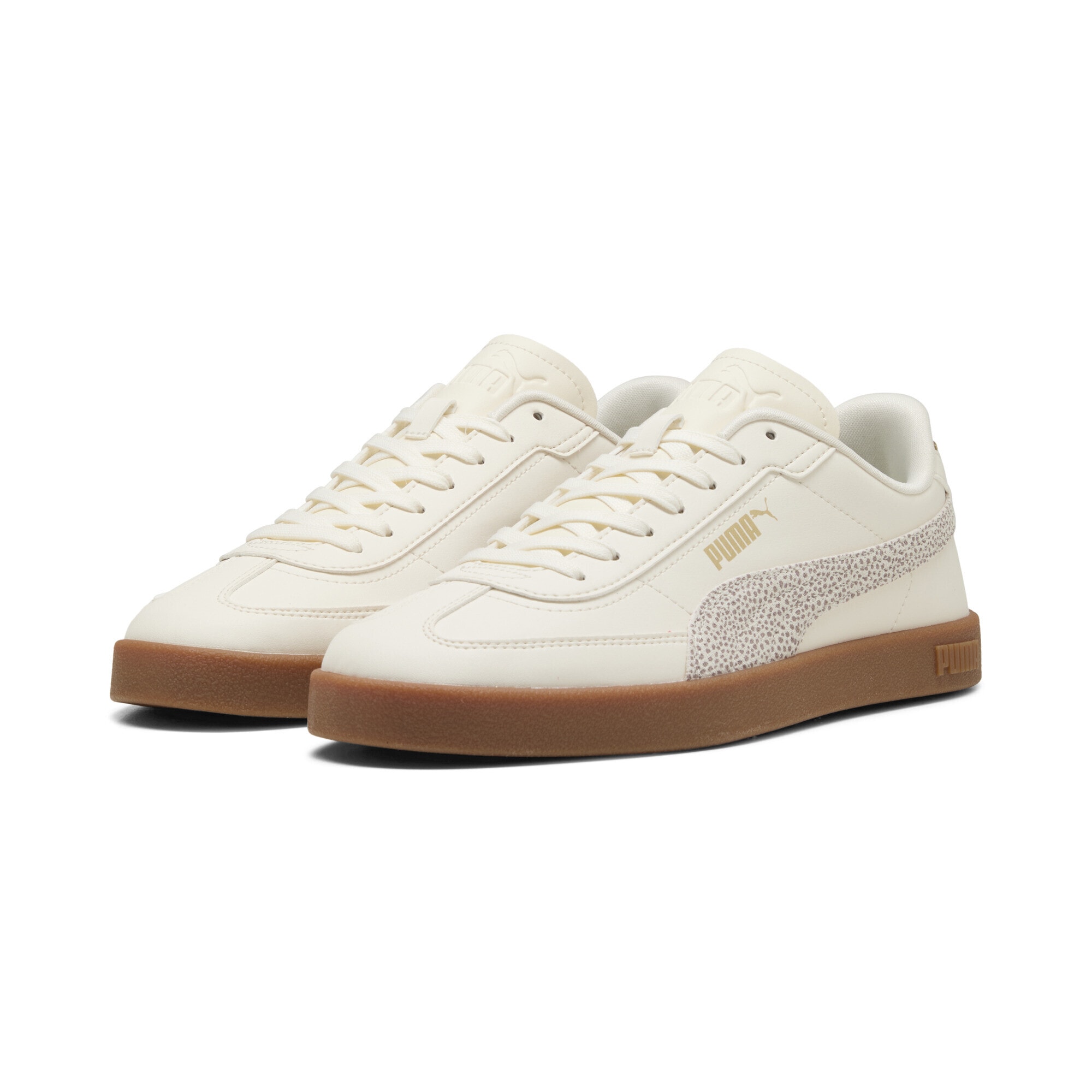 Sneaker PUMA "PUMA Club II Era Topcat Sneakers Damen", Damen, Gr. 42, frosted ivory rose latte weiß beige, Obermaterial: Kuhleder, Textil, Synthetik; Futter: Textil; Innensohle: Textil; Laufsohle: Gummi, Schuhe Sneaker