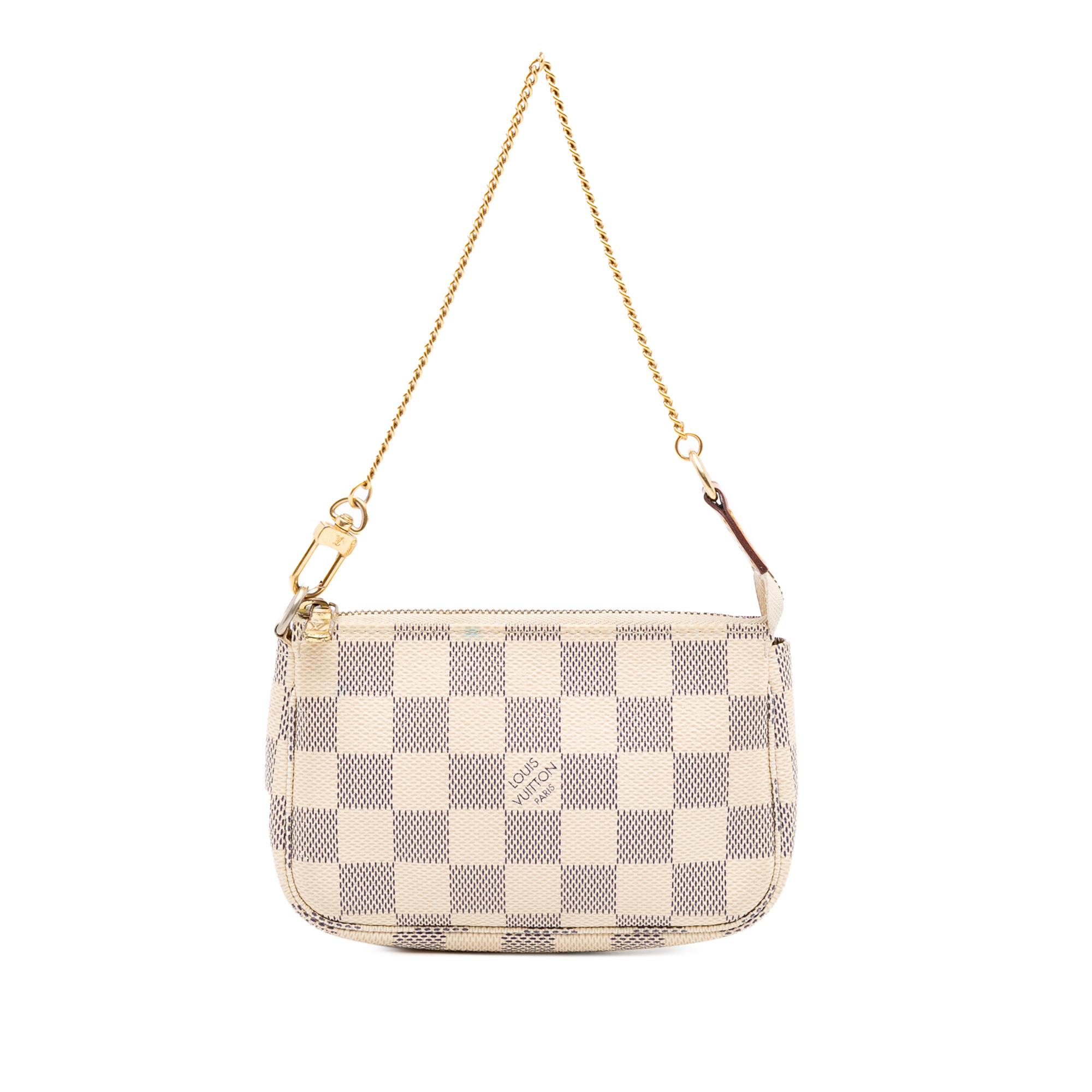 Louis Vuitton Pre-owned Womens Pochette Accessoires Checkered - Ivory Textile - One Size | Louis Vuitton Pre-owned Sale | Discount Designer Brands
