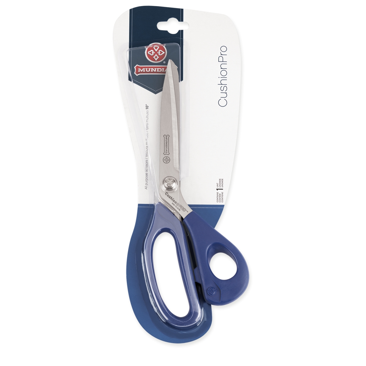 MUNDIAL, Mehrzweckschere, (990-10), 25.4CM, Dicke Klinge, Glatte Schneide, Blau, Thermoplastisches Harz, Rostfreier Stahl, Image