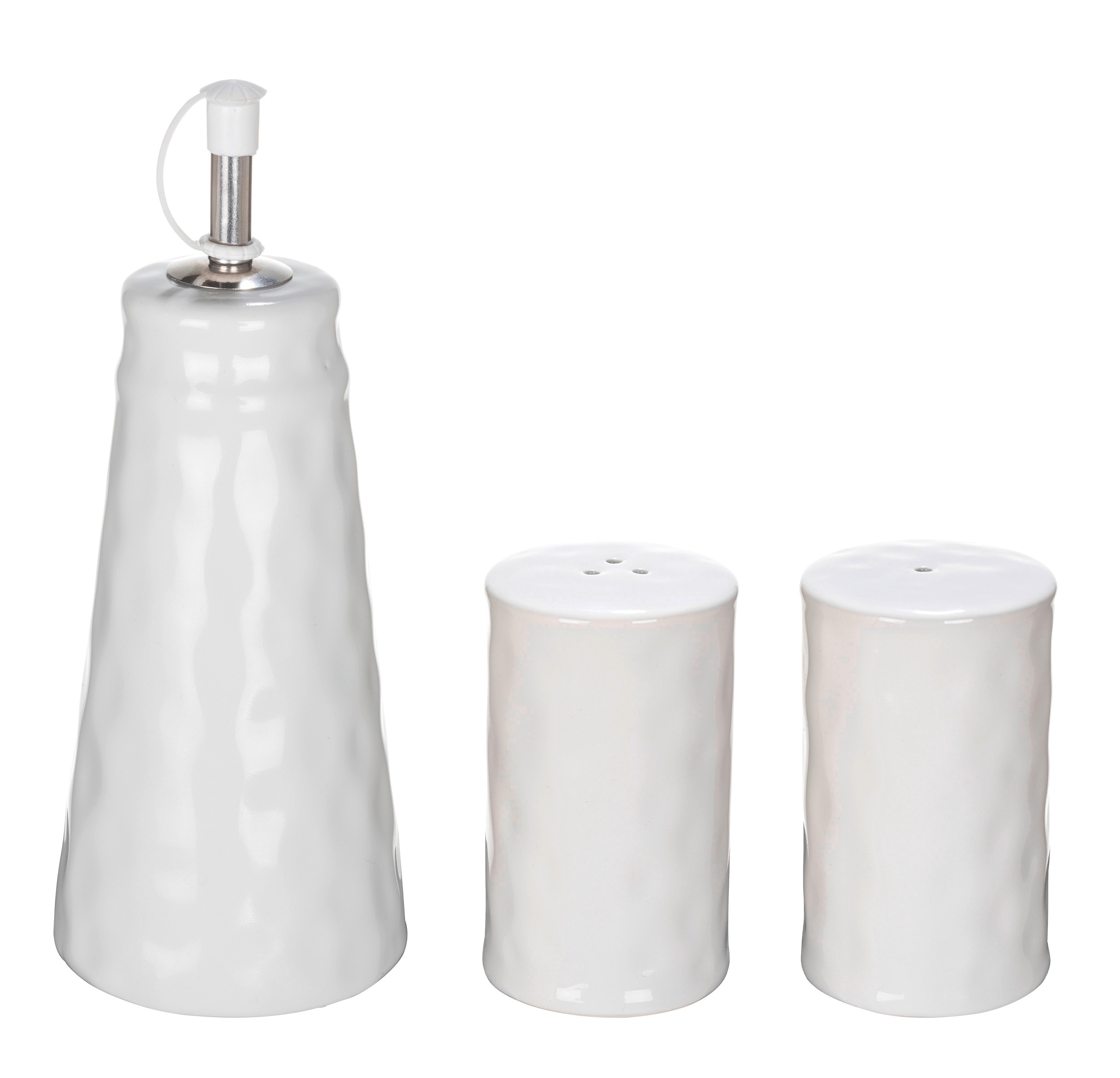 Gewürzstreuer "ADELLE", weiß, B:8cm H:20cm Ø:8cm, SCHÖNER WOHNEN-KOLLEKTION, Gewürzstreuer, Gewürzstreuer, Öl- und Essigspender, 325 ml, Salz- und Pfefferstreuer, Keramik