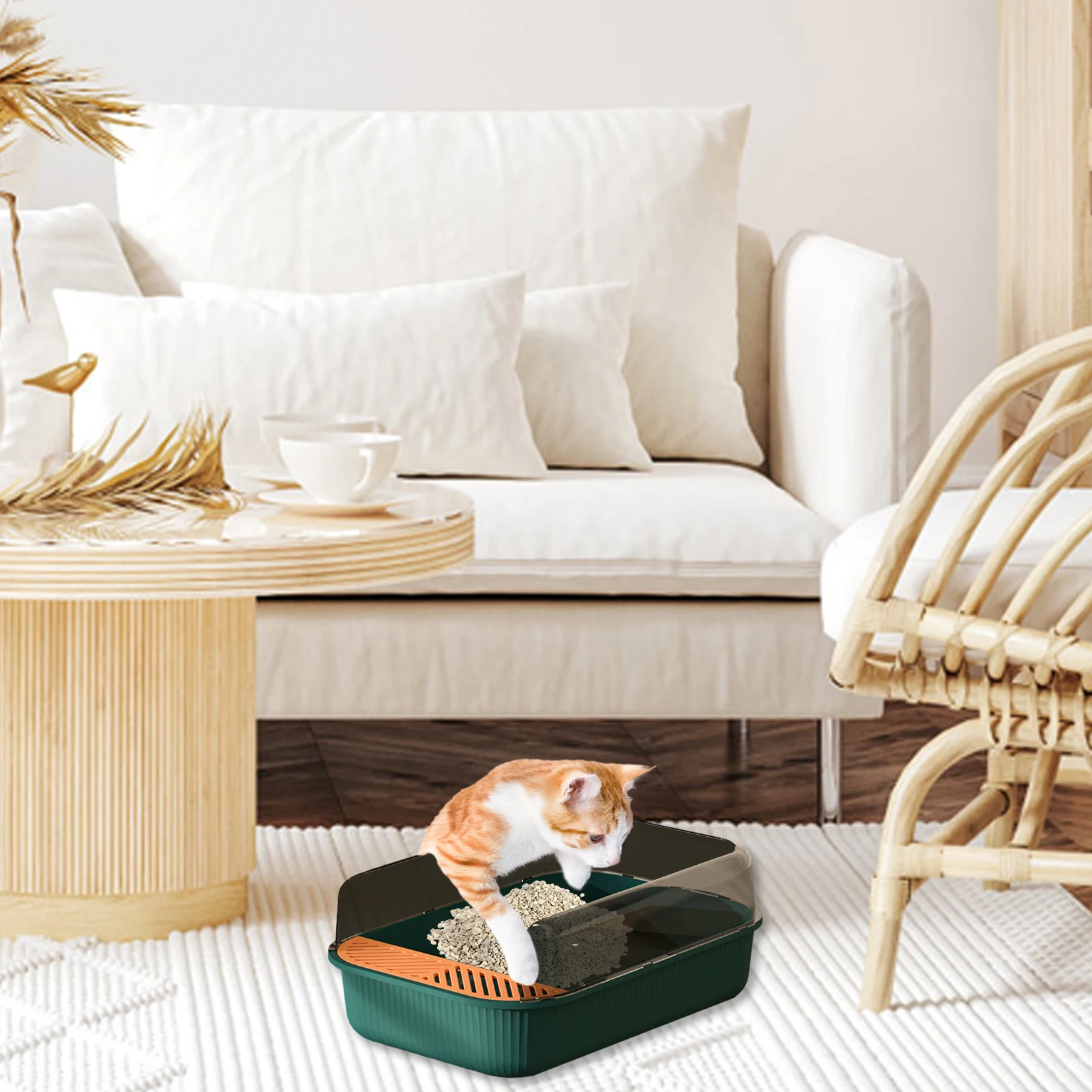 Katzenstreu Toilette halb geschlossene Proof Katzen toilette Training Katzen Haustier Katzen saubere Lieferungen Image