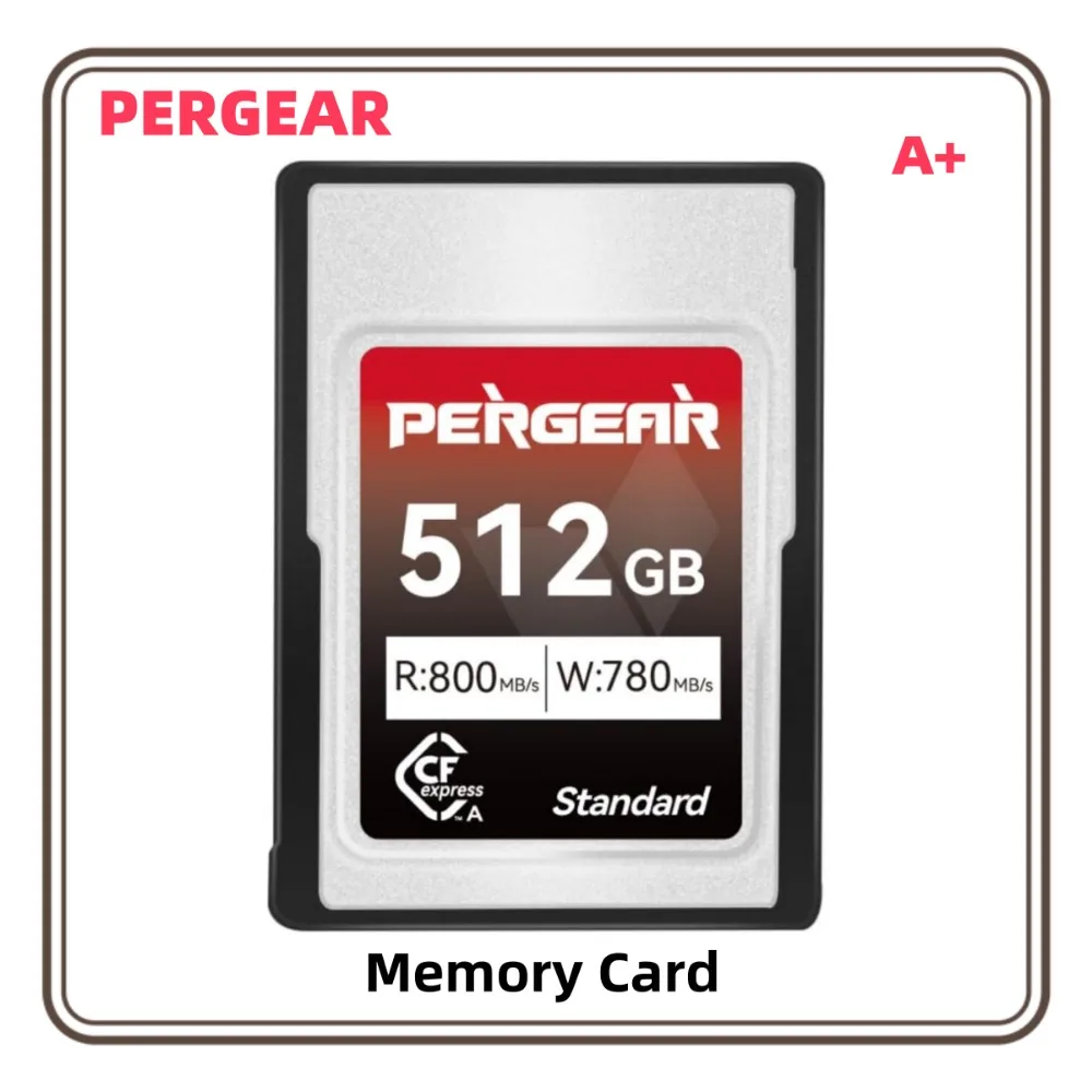 Pergear 512 GB CFexpress Typ A Speicherkarte Bis zu 800 MB/s Lesegeschwindigkeit 780 MB/s Schreibgeschwindigkeit für 4K 120P 8K 30P Aufnahme Image