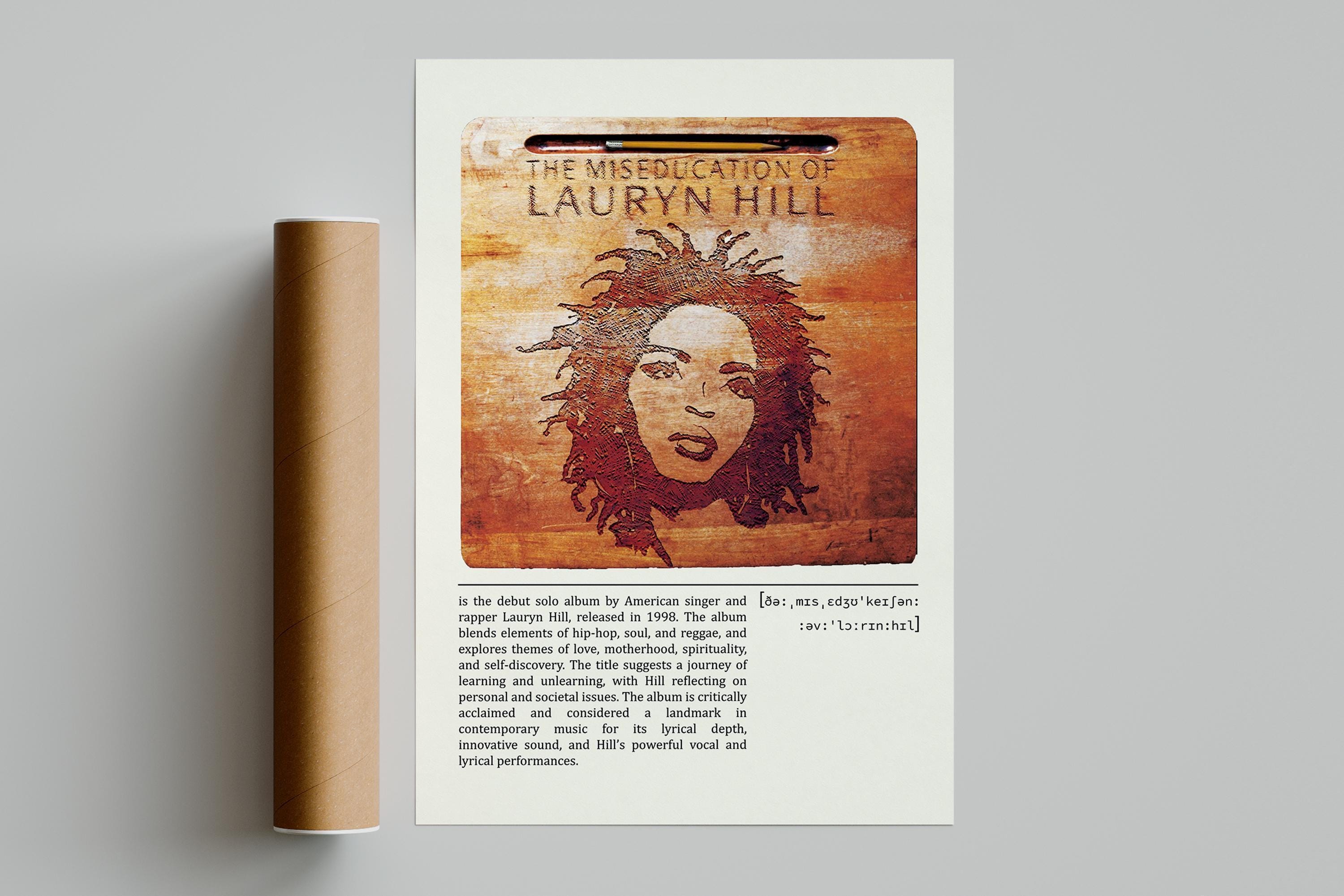 Lauryn Hill The Miseducation of Lauryn Hill Poster / Poster musicale minimalista / Stampa artistica retrò vintage / Poster personalizzato / Stampa art