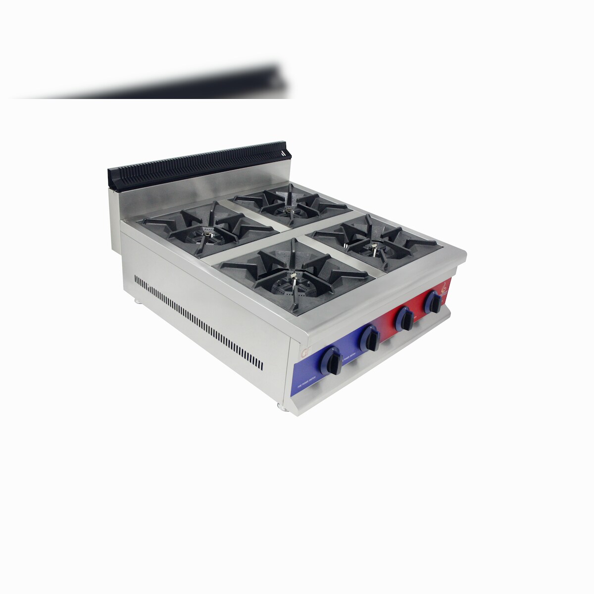 Gasfrit – Gas-Kochfeld mit 4 Flammen, professionelle industrielle Grillplatte, 720 × 825 × 420 mm Image