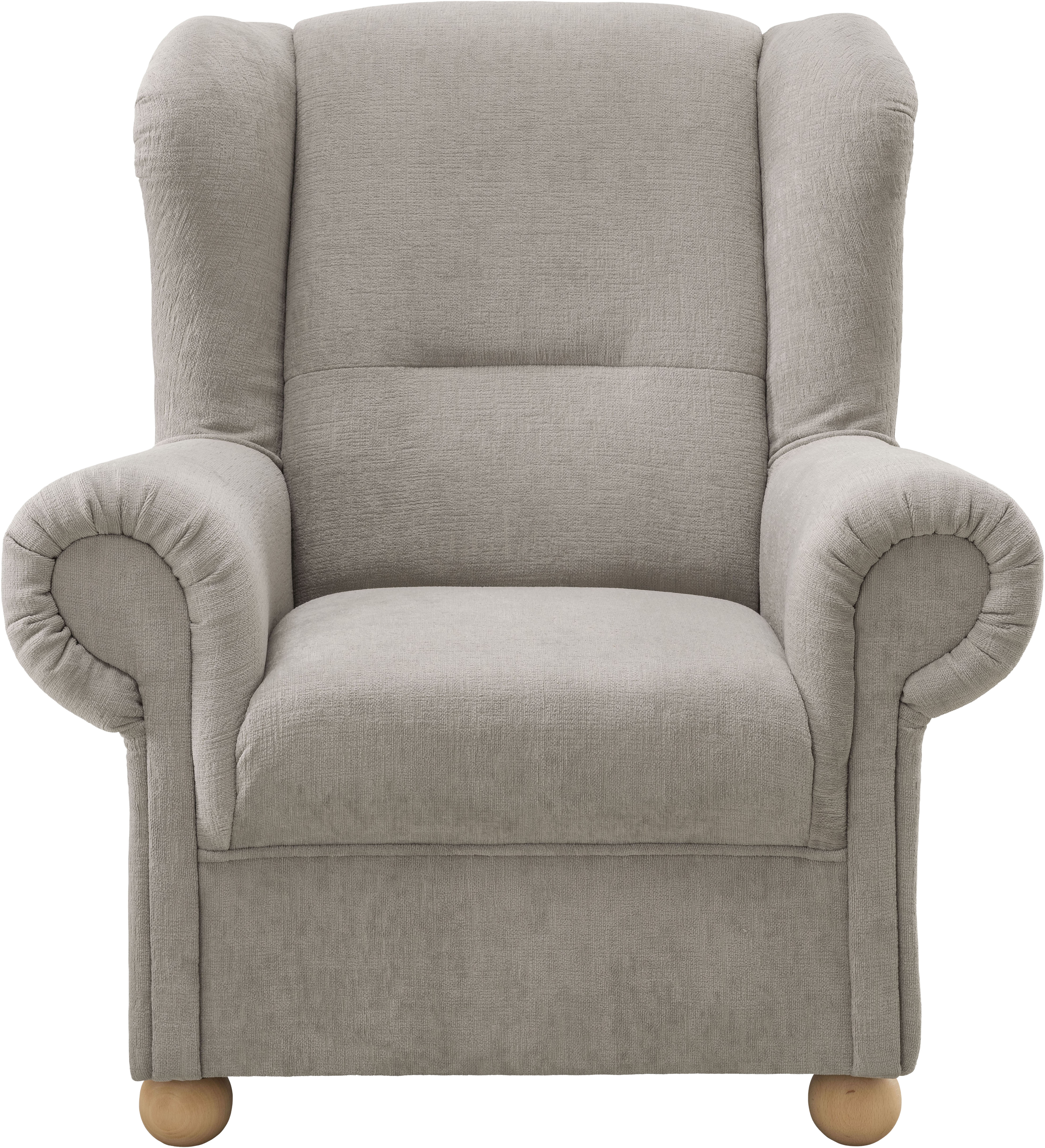 Ohrensessel HOME AFFAIRE "Torello", taupe, B:92cm H:102cm T:89cm, 100% Polyester, Sessel, Ohrensessel