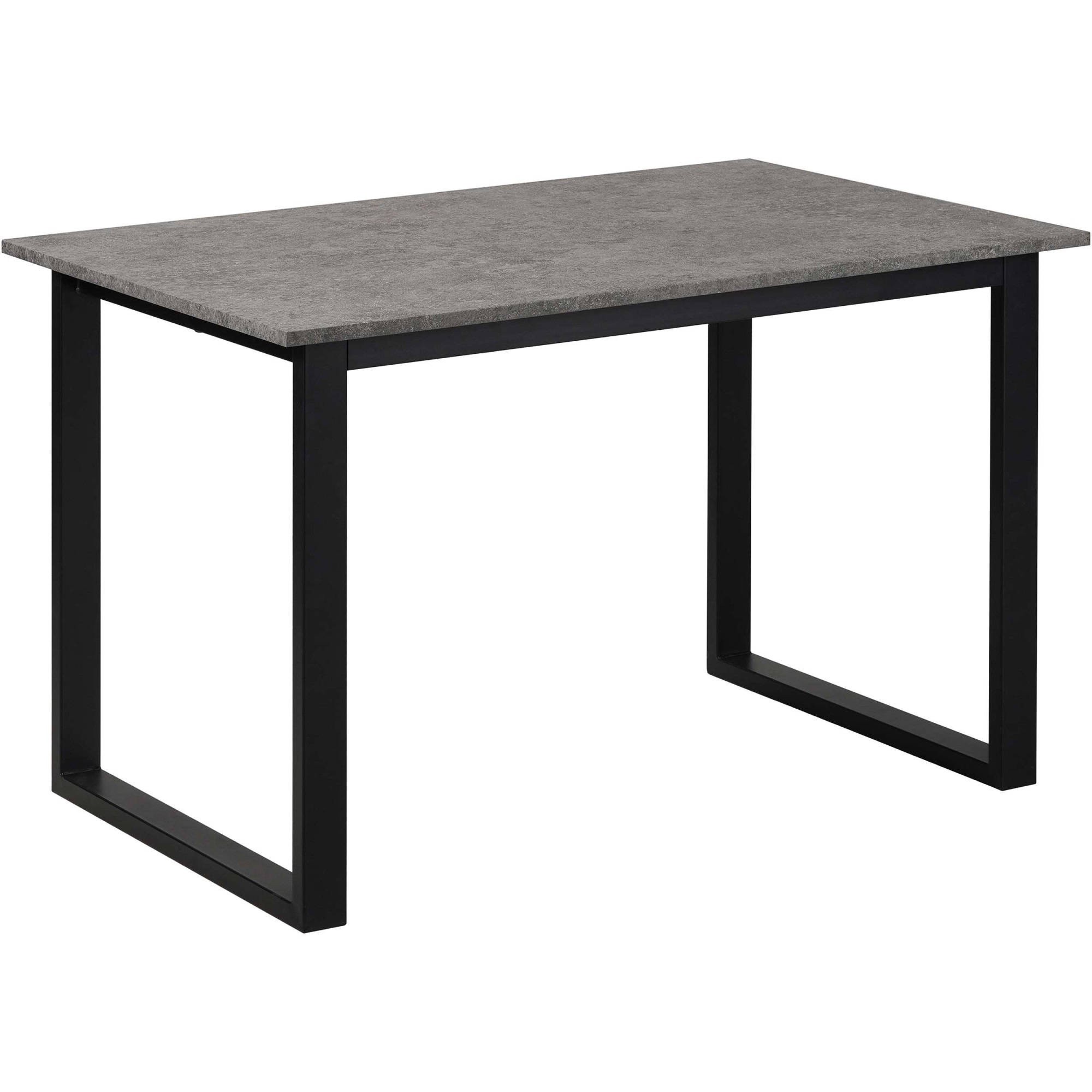 Esstisch OTTO HOME "Barcell", zement, optik, schwarz, zement, optik, B:120cm H:75cm T:80cm, Tische, Esstisch, schwarzes Metallgestell, Plattenvarianten wählbar, sowie Größen