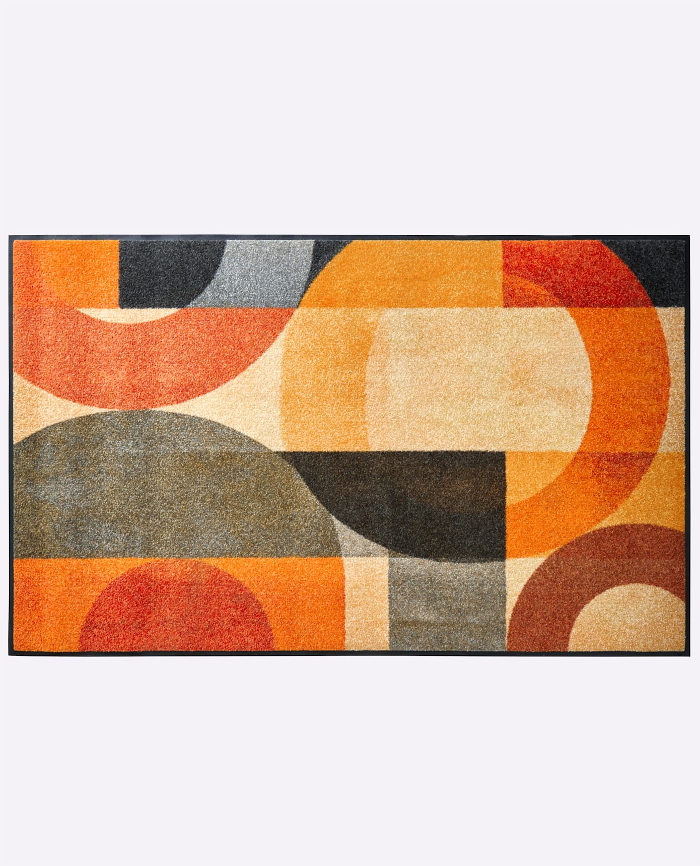 Fußmatte Gr. 3, terra, gemustert, B:75cm H:7mm L:120cm, Kunstfaser, Polyamid, Teppiche, Fußmatte