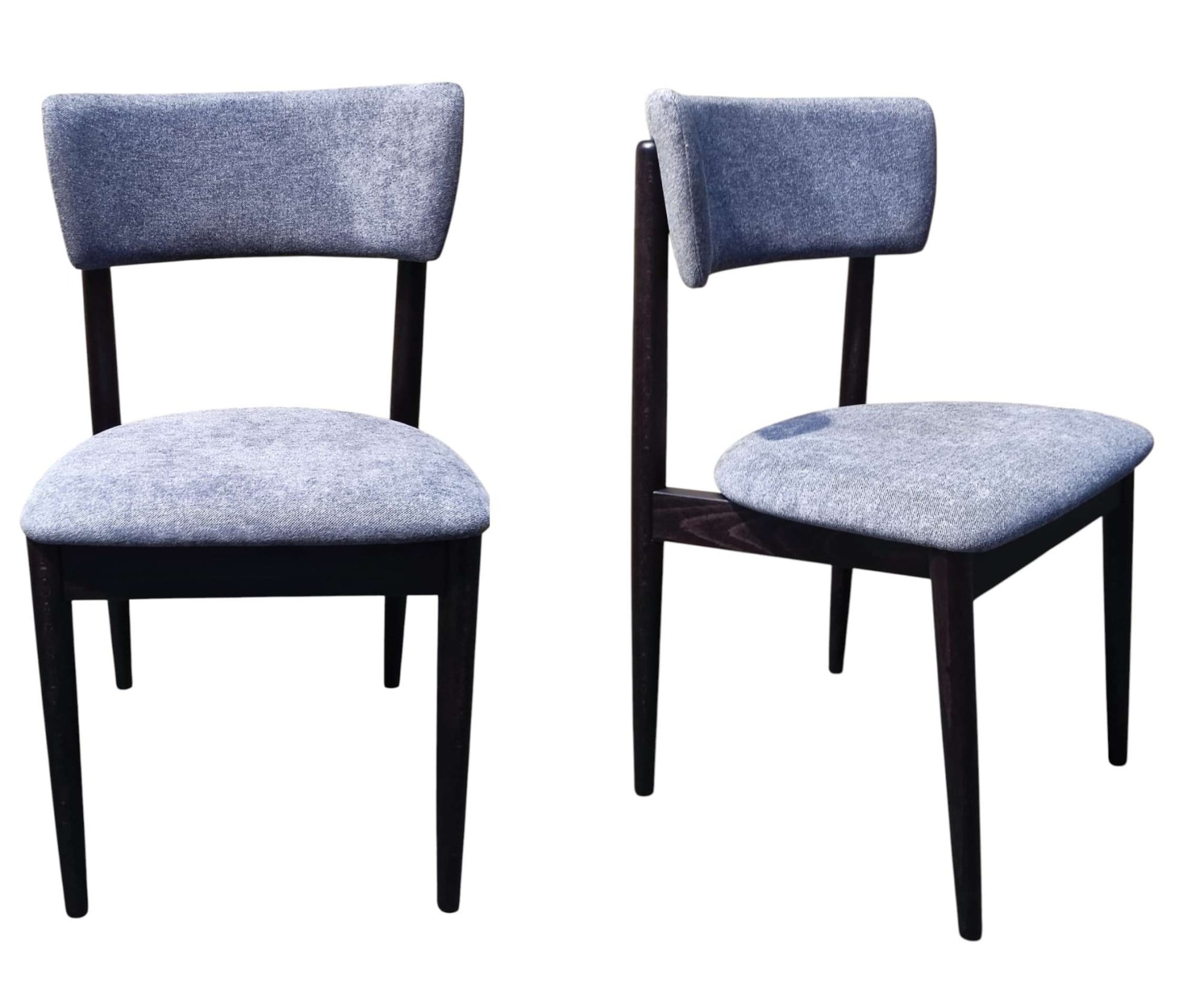 Polsterstuhl HOME AFFAIRE "Jan Esszimmerstuhl, Küchenstuhl, 4-Fußstuhl", grau, wenge, B:46,5cm H:82,5cm T:52cm, Massivholz, Polyester, Stühle, Polsterstuhl