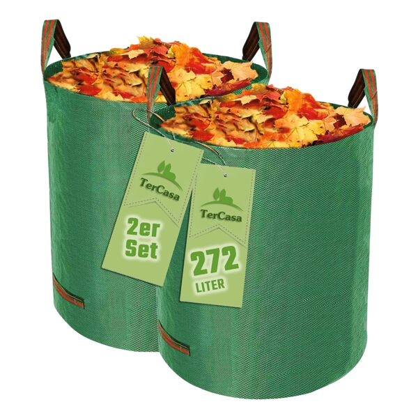 Tercasa 2er-Pack Gartenabfallsäcke 272.0 L grün Image