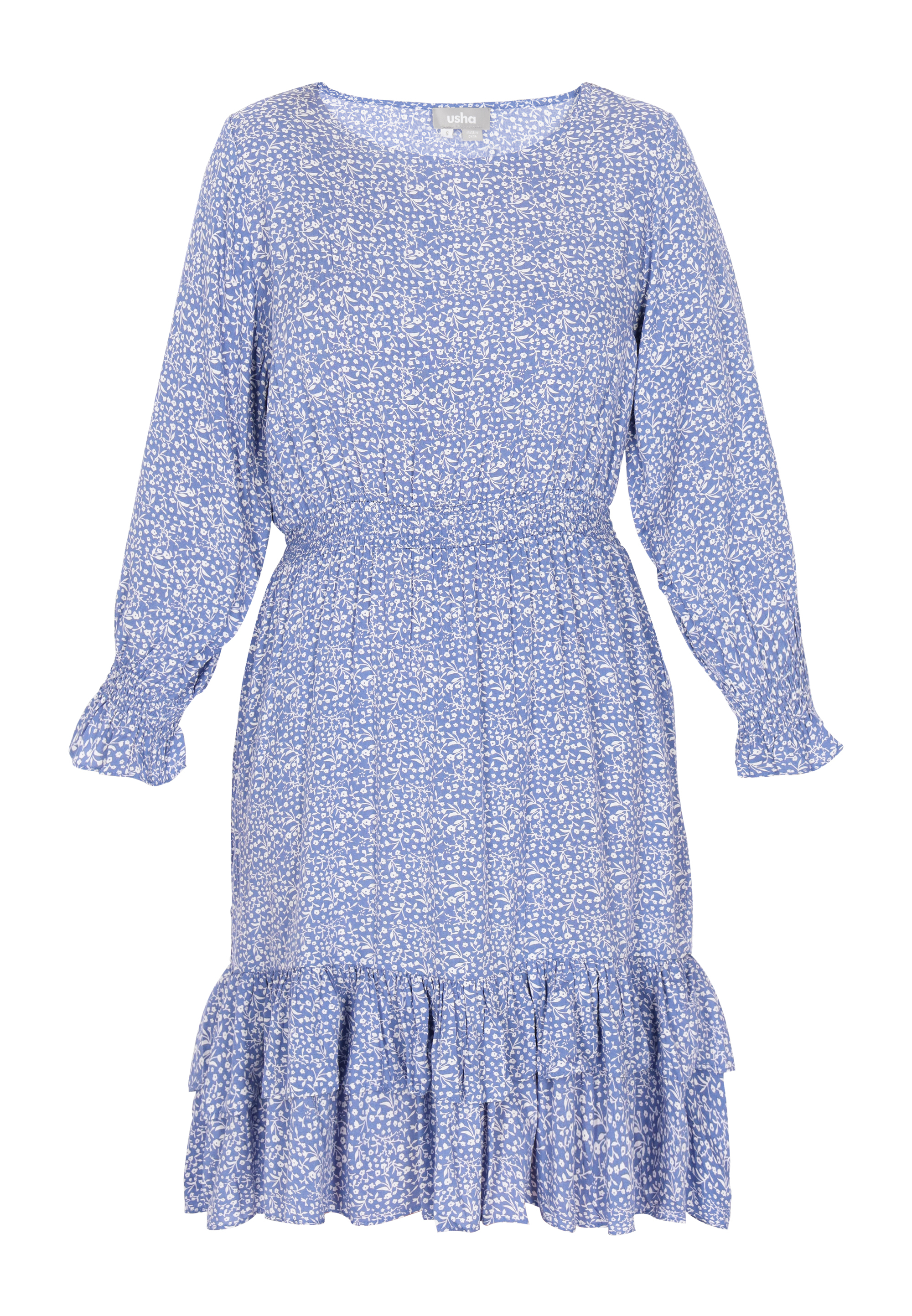 usha Kleid Frauen blau weiß M