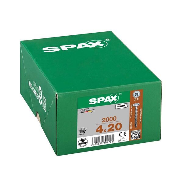 SPAX Universalschrauben Z2 Rückwandkopf WIROX 4 x 20 mm 2000 Stück Image