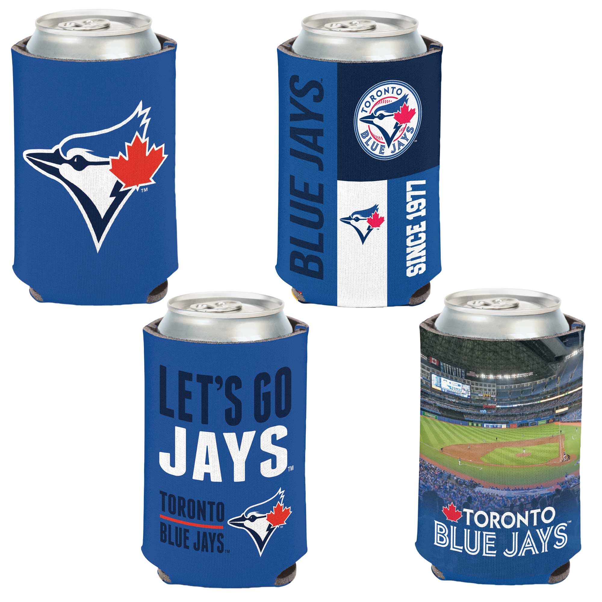 WinCraft Toronto Blue Jays 4er-Pack 12oz. Dosenkühler-Set Image