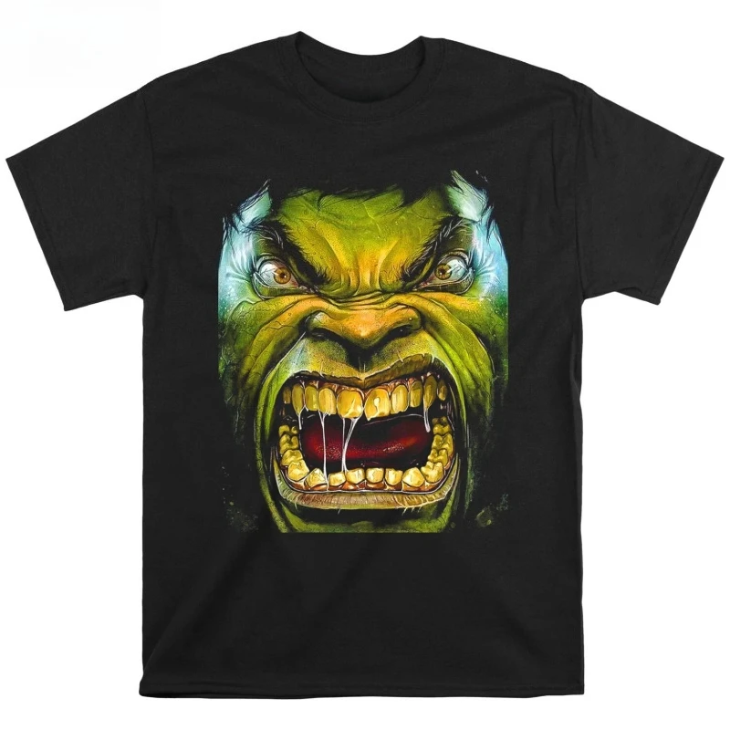 Marvel Original New Marvel Angry Hulk Fitness ComicPrinted Herren- und Damen-Kurzarm-Lose-Freizeit-T-Shirts in Übergröße Image