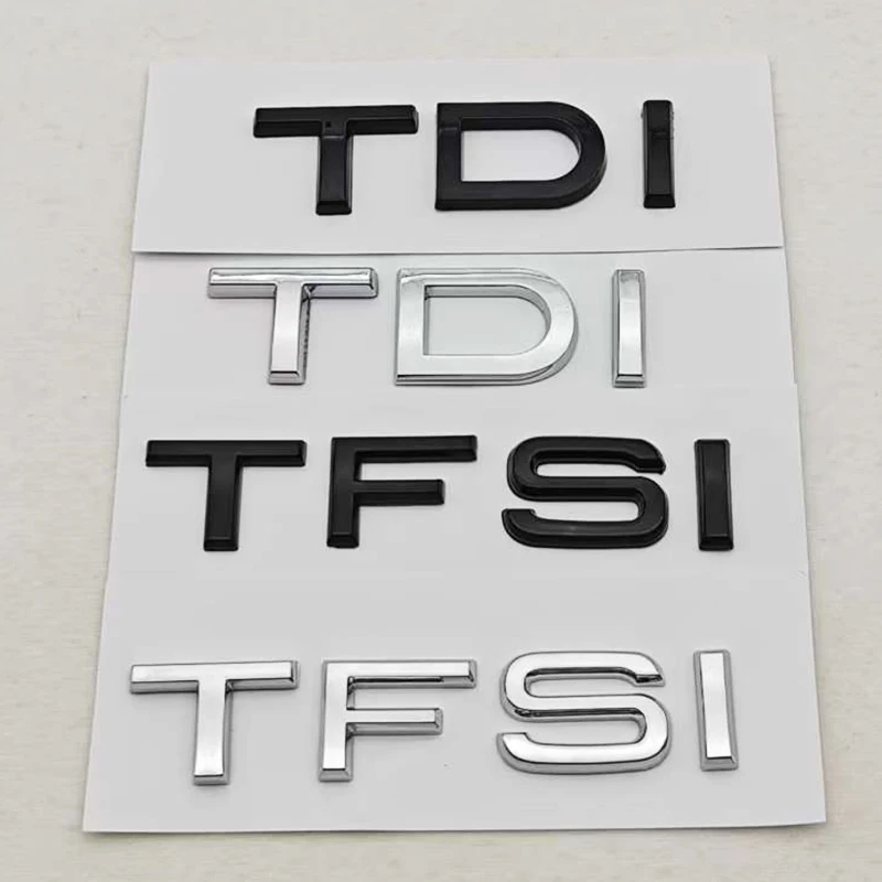 3D ABS Auto Hinten Stamm Buchstaben Abzeichen Aufkleber Logo TDI TFSI Emblem Aufkleber Für Audi A3 A4 A5 A6 A7 A8 Q3 Q5 Q7 Q8 SQ/RS/S Serie Image