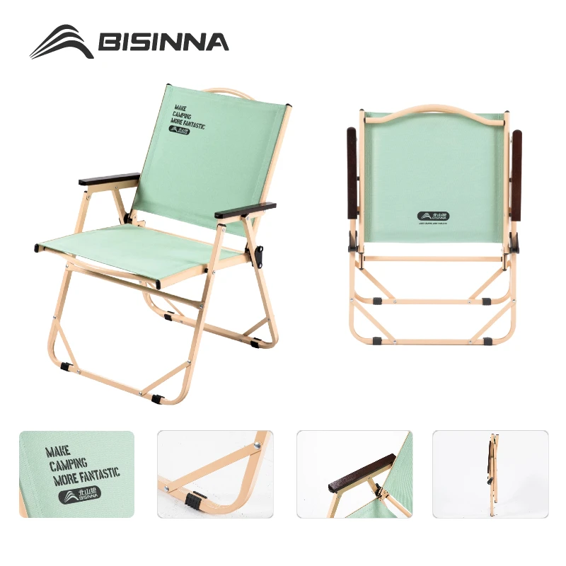 BISINNA Campingstuhl, tragbarer Klappstuhl für den Außenbereich, leicht, faltbar, Entspannungsstühle für Garten, Strand, Wandern