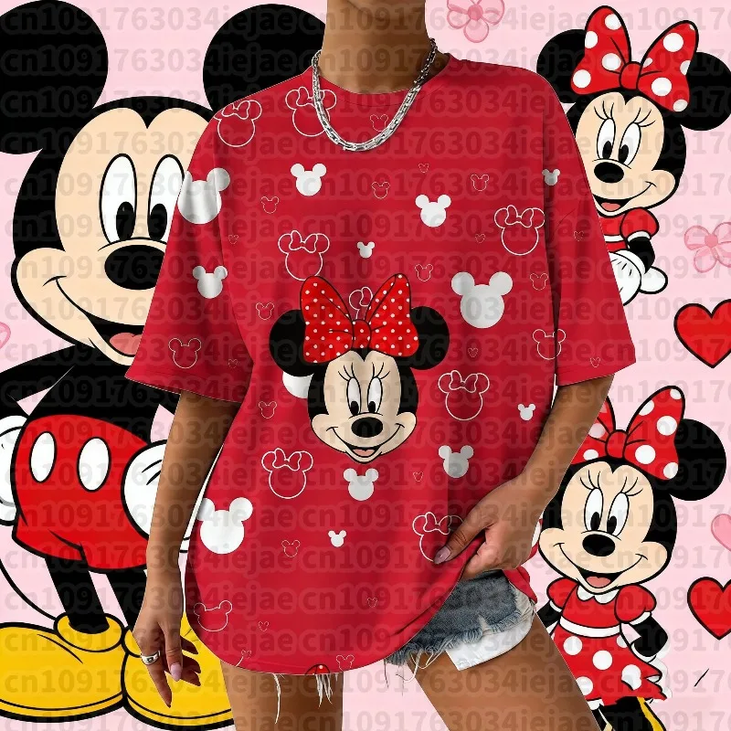Hip Hop Disney T Shirt Minnie Kinder T-shirt Kawaii T-shirt Mickey Maus Anime Cartoons Casual Vintage Kleidung Bequeme Top