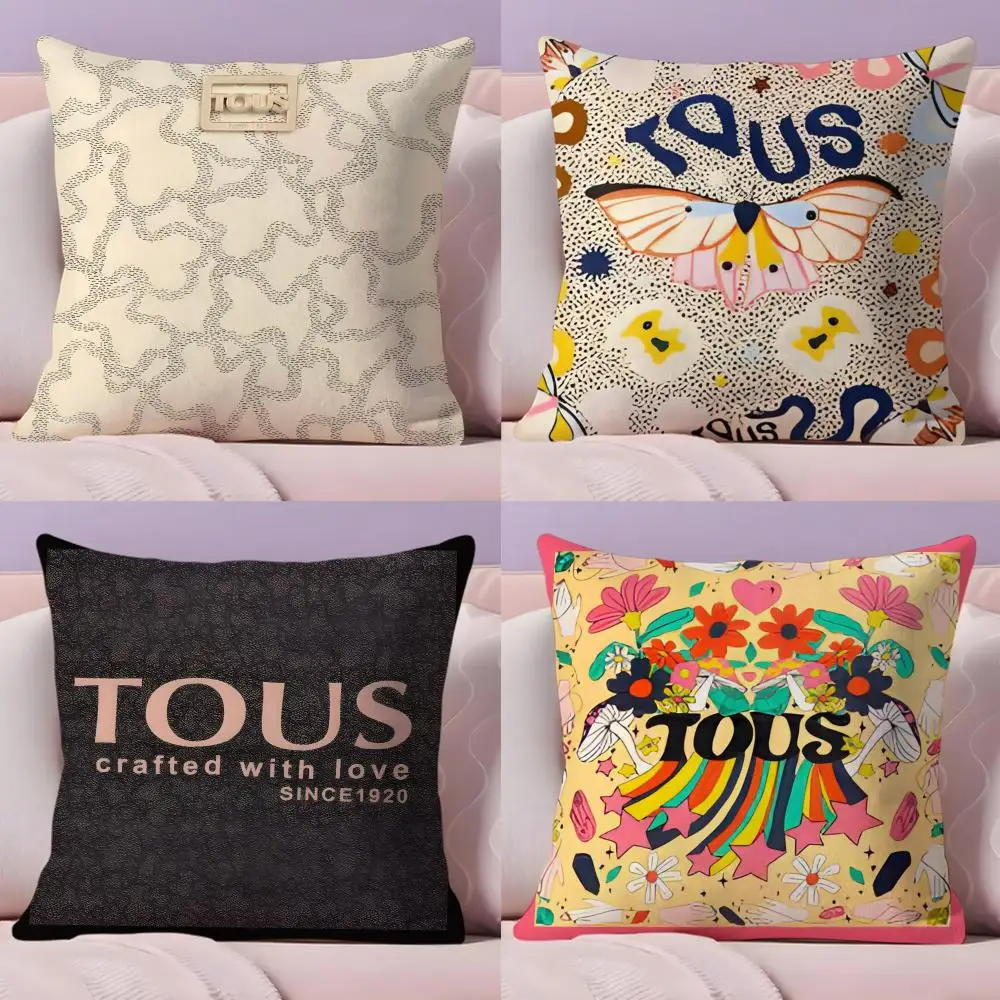 CRAFTED WITLOVE T-tous Kissenbezug, kurzer Plüsch, doppelseitiger Druck, maschinenwaschbar, warmer Winter-Kissenbezug Image