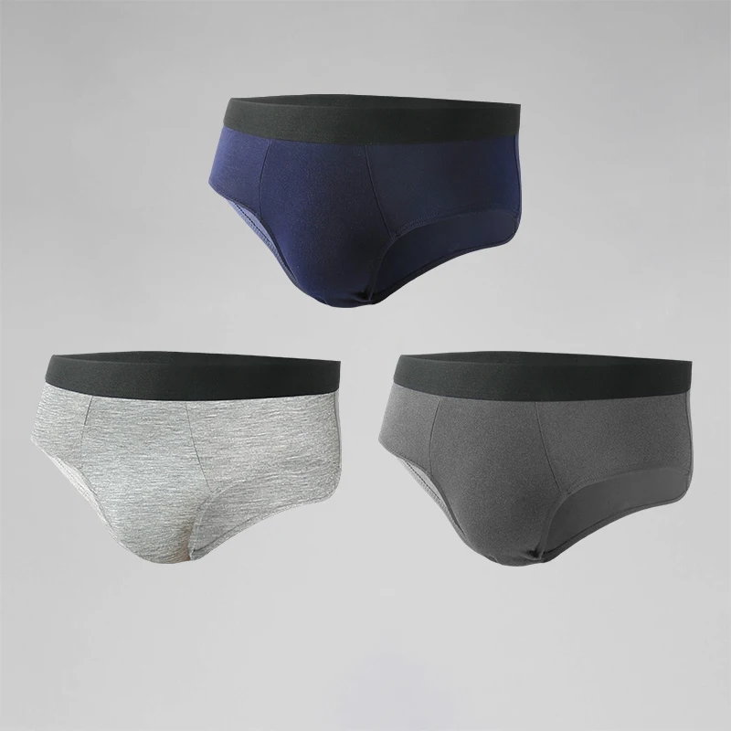 3-teilige Herrenunterwäsche, modeir Slips für Herren, mittlere Taille, Jugend, atmungsaktiv, bequem, sexy Shorts Image