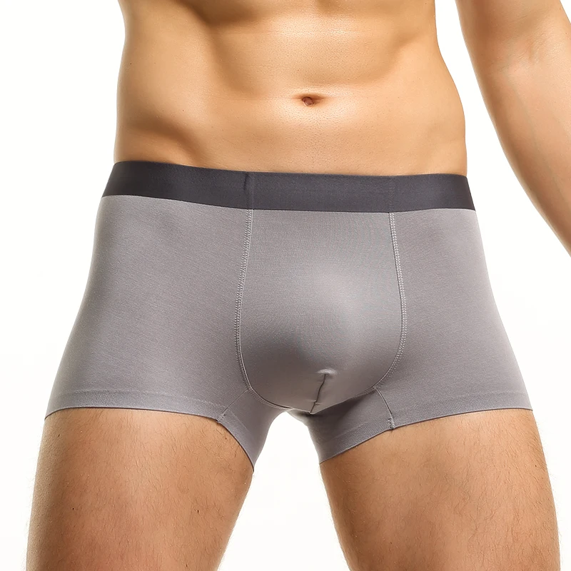 Modale Herrenunterwäsche. Nahtlose Herren-Boxershorts, Sommer, dünn, bequem, atmungsaktiv, Sport, kurze Shorts, Kopftrend Image