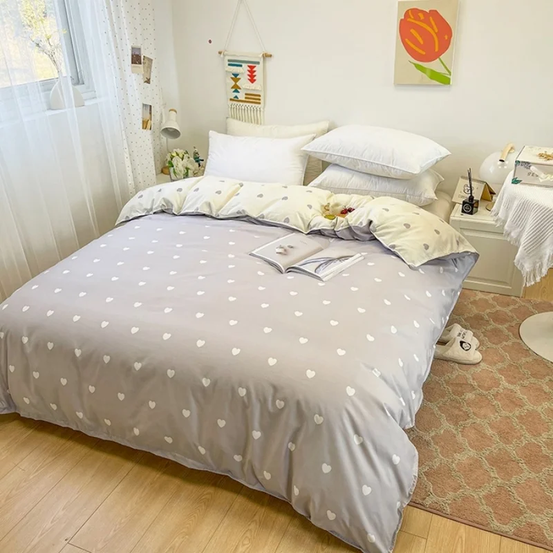 Housse de couette 100% Polyester, 1 pièce, housse de couette imprimée cœur, linge de maison Love pour quatre saisons, livraison directe, 150x200cm