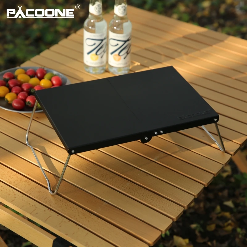 PACOONE Camping Tragbarer Klapptisch Kleine Couchtische Ultraleichter Outdoor-Wander-Picknicktisch Mini-Klapptisch