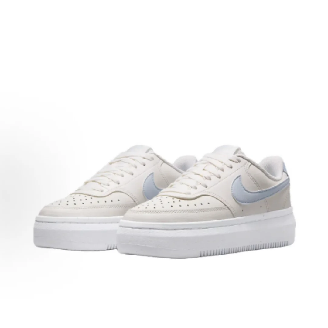 Nike Neue höhenvergrößernde, langlebige und verschleißfeste Damen-Sneaker im Retro-Stil für Pendler und Reisen, Court Vision Alta, modische, vielseitige Low-Top-Skateschuhe, frische Farbe, trendige