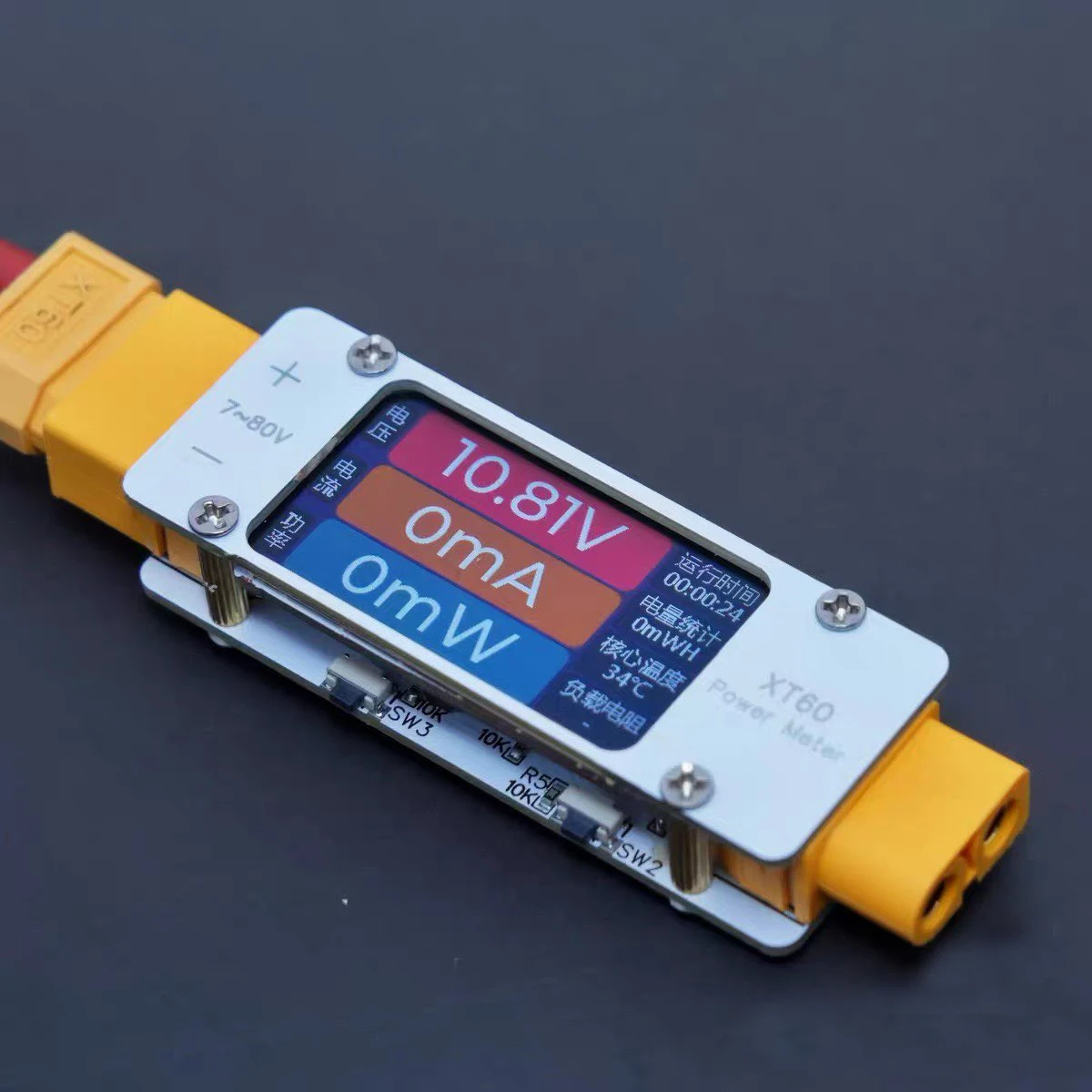 DC 7V-80V 64A Bidirektionaler Leistungsmesser XT60 Spannung Strom 12V 24V 48V 60V 72V BMS Drohne RC Batterieladegerät Entlader Monitor Image