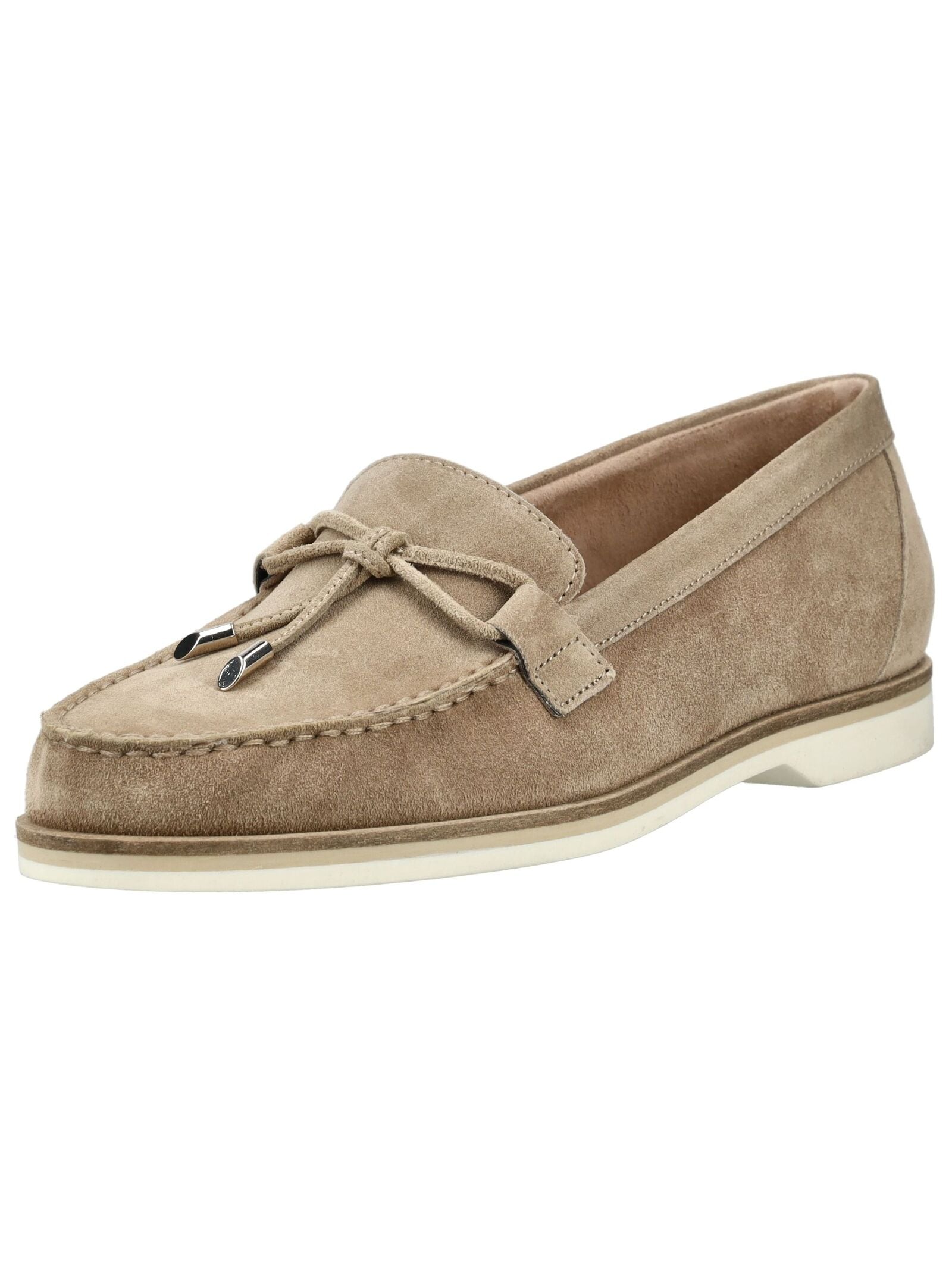 Slipper PAUL GREEN "Paul Green Slipper Veloursleder", Damen, Gr. 38, beige, Veloursleder, Schuhe Slipper