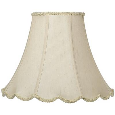 Champagne Faux Silk Scallop Bell Shade 6x14x11.5 (...