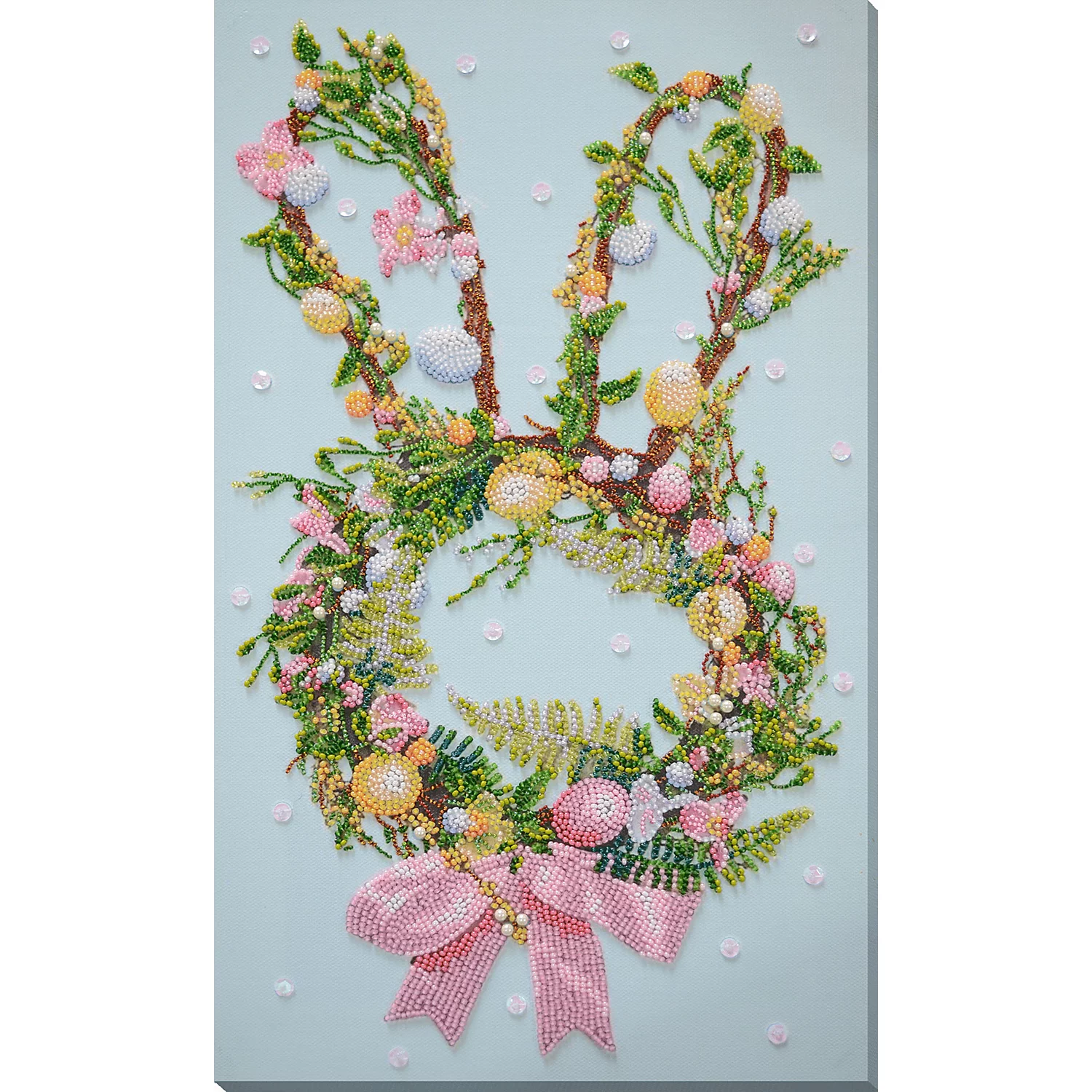 Perlen-Stickbild Ostern, 23 x 40 cm