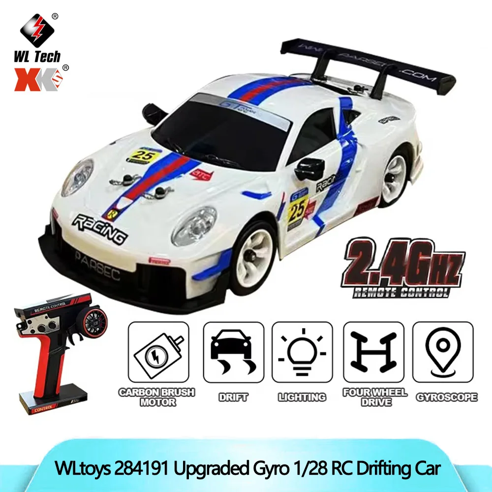 WLtoys 284191 284019-A gyroscope amélioré 1/28 RC voiture à dérive 4WD modèle radiocommandé haute vitesse 2.4G véhicule de course à dérive Mini cadeau
