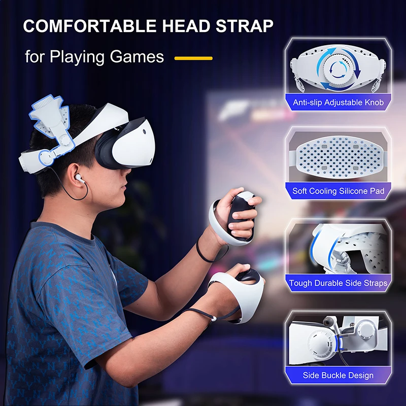 Adjustable Head Strap For PS VR2 Headset VR Glasses Bracket Enhanced Support Balance Comfort Headband Game Accessories