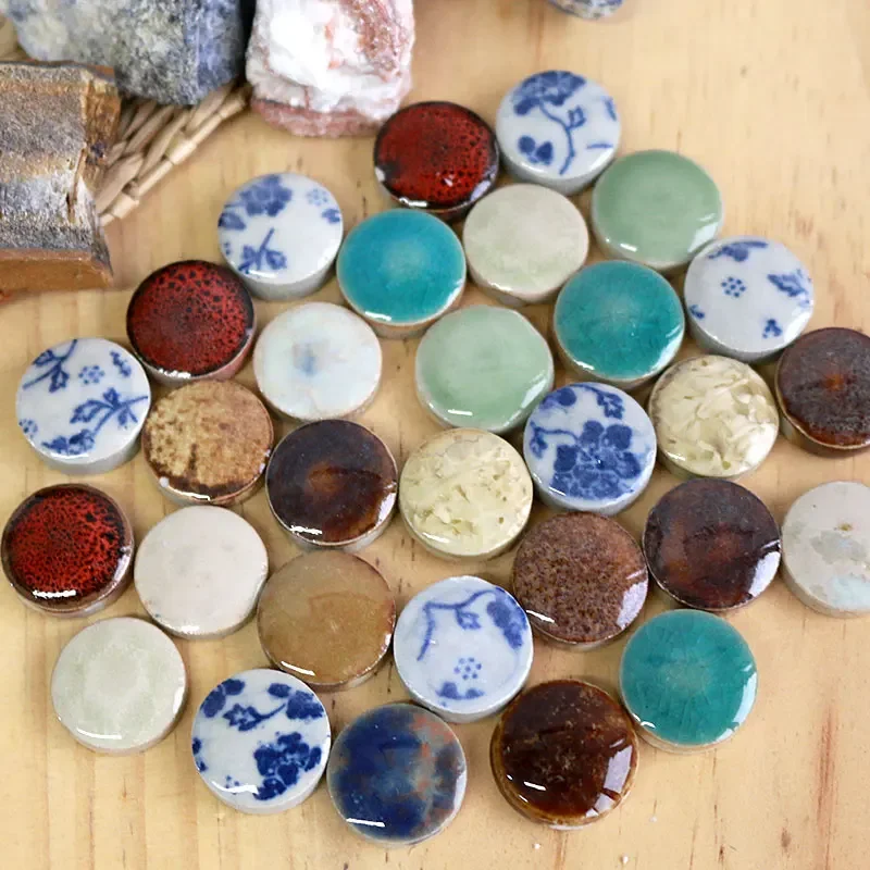 100g DIY Keramik Mosaik Fragmente Geformt Unregelmäßige Freie Stein Porzellan Stücke Handgemachte Material Collage Kleine Fliesen cerh1