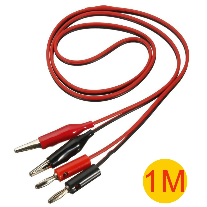 4mm Alligator Cilp Zu Bananen Stecker Test Kabel Blei Stecker Dual Tester Sonde Krokodil Clip Für Multimeter Messen werkzeug Image