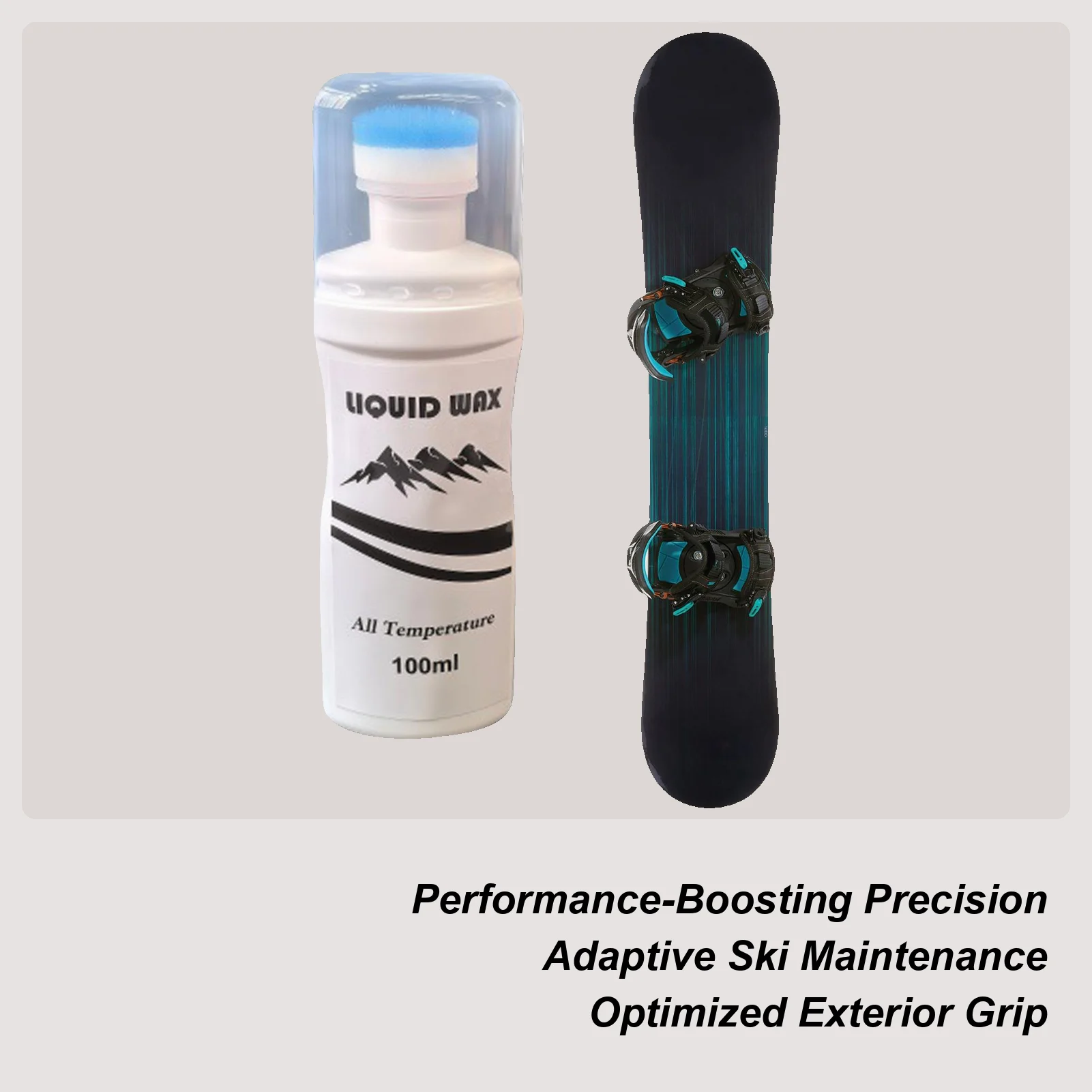 Skate-Wachs, All-Temperature-Paste zum Reiben, 100 ml, tragbares Schnell-Ski-Wachs für Wintersport, Outdoor, Schnee, Park, kaltes Wetter, Berg Image