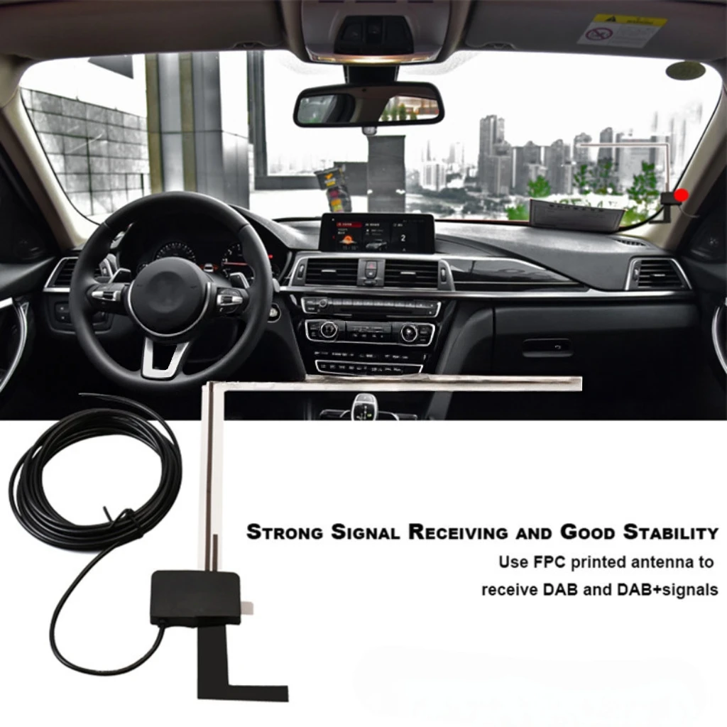 Dab/Dab+ High Gain 18Dbi Active 5-12V Auto-Digitalfunkantenne Autoradioantenne Image