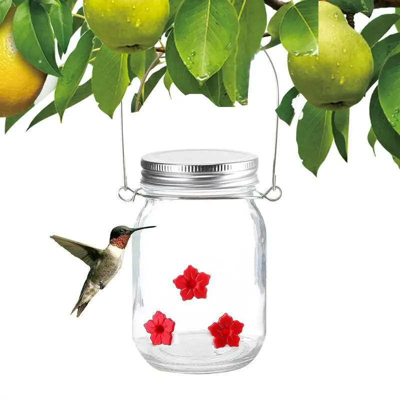 Garten Kolibri Feeder kleine Oberseite füllen Einmach glas mit Blumen ports Einmach glas Vogels chale Feeder Garten dekoration für Fenster und