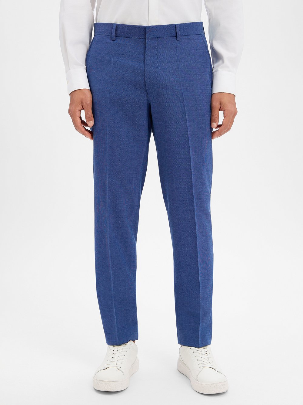 BOSS Baukasten-Hose mit Schurwolle Herren Regular Fit blau, 48 Image