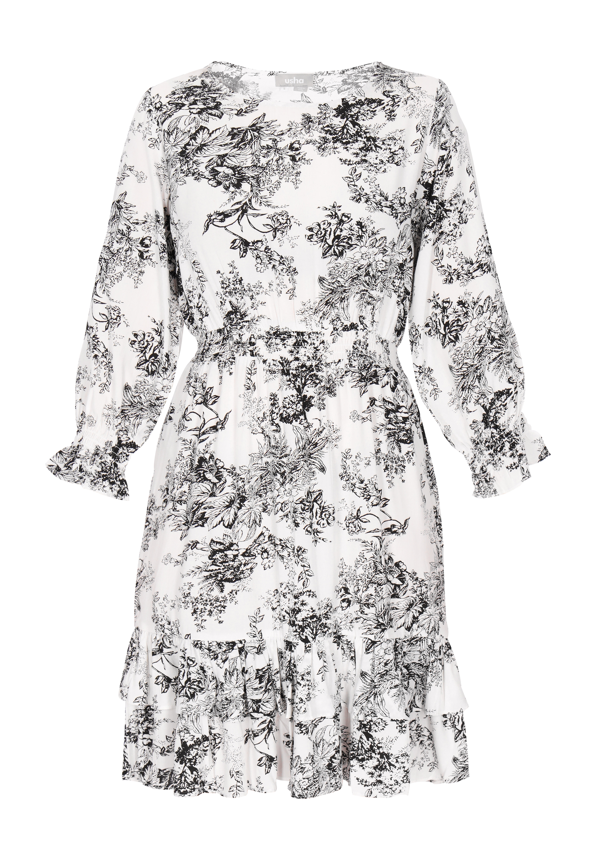 usha Kleid Frauen weiß-schwarz M