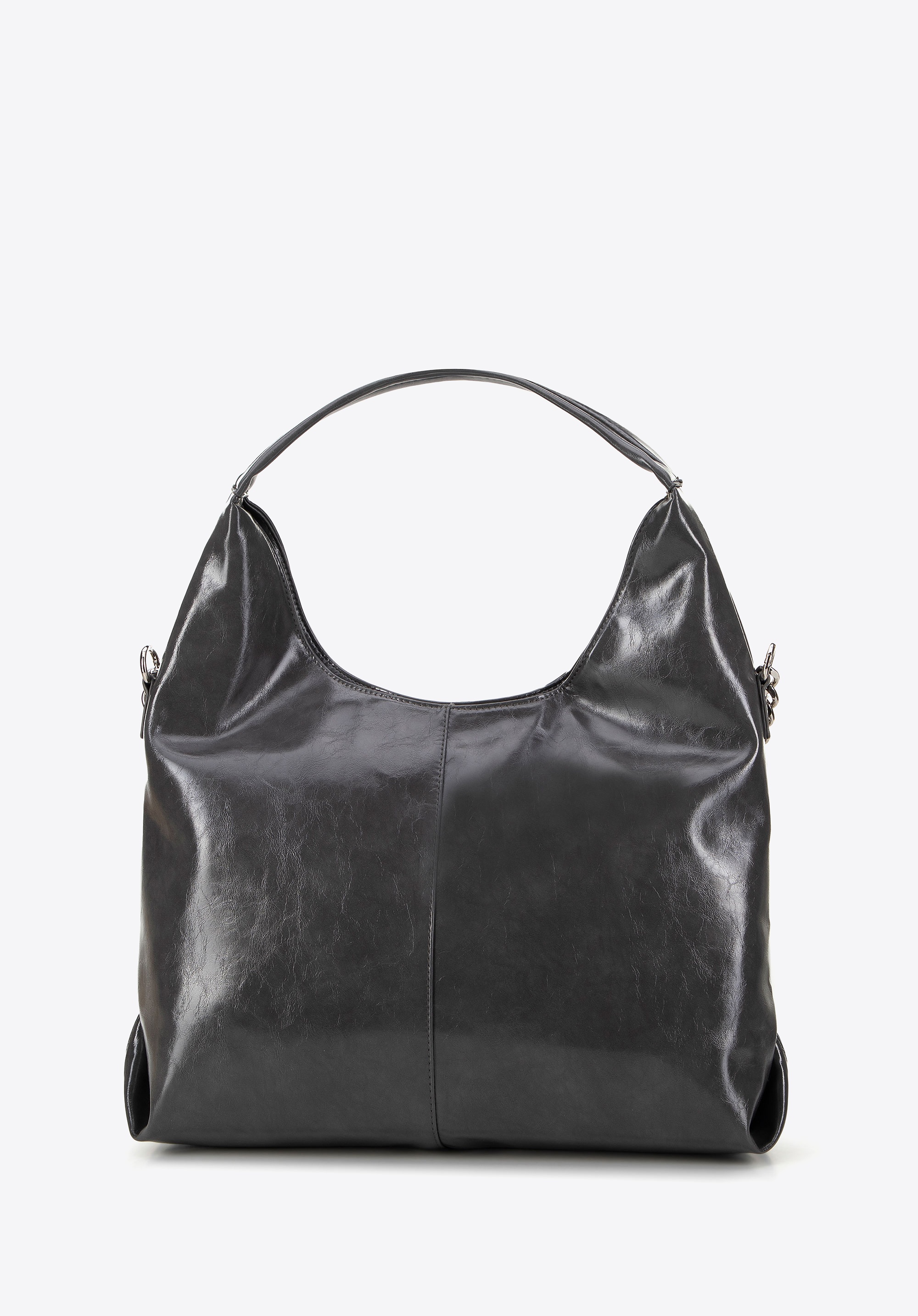 Wittchen Damen-Einkaufstasche mit Zierkette, grau, Kunstleder Image