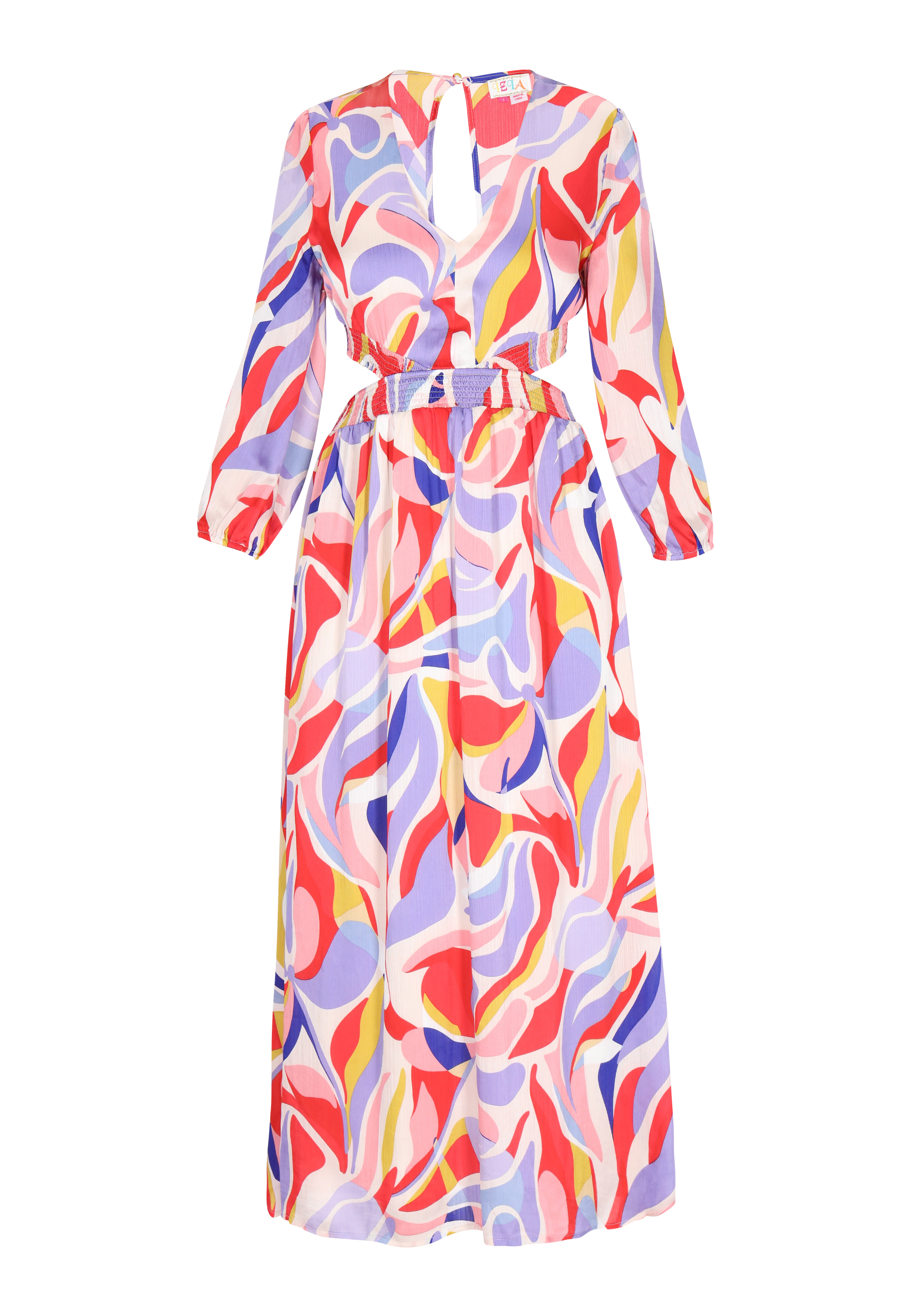 IZIA Kleid Frauen rot mehrfarbig S