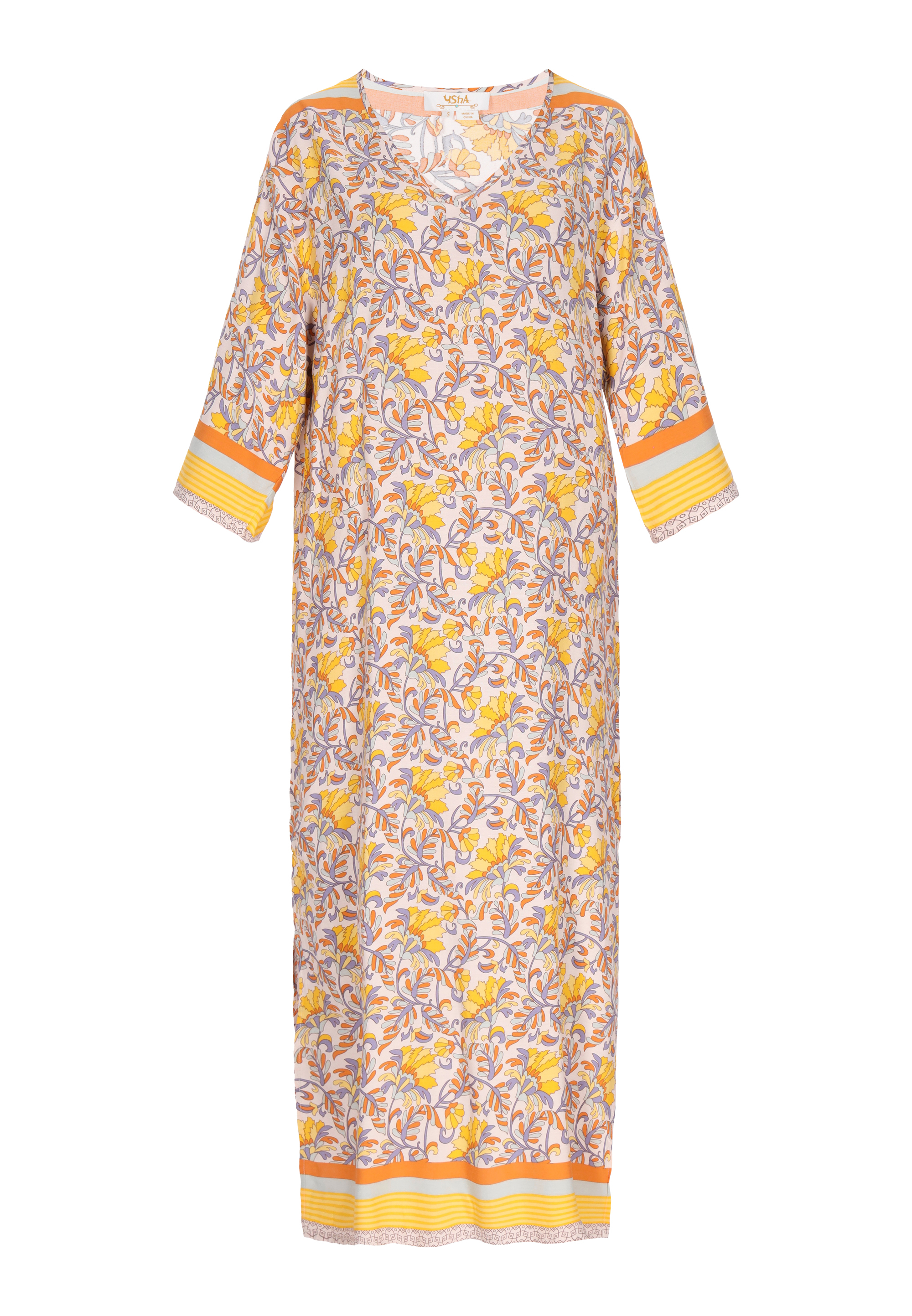 usha Kleid Frauen gelb mehrfarbig L