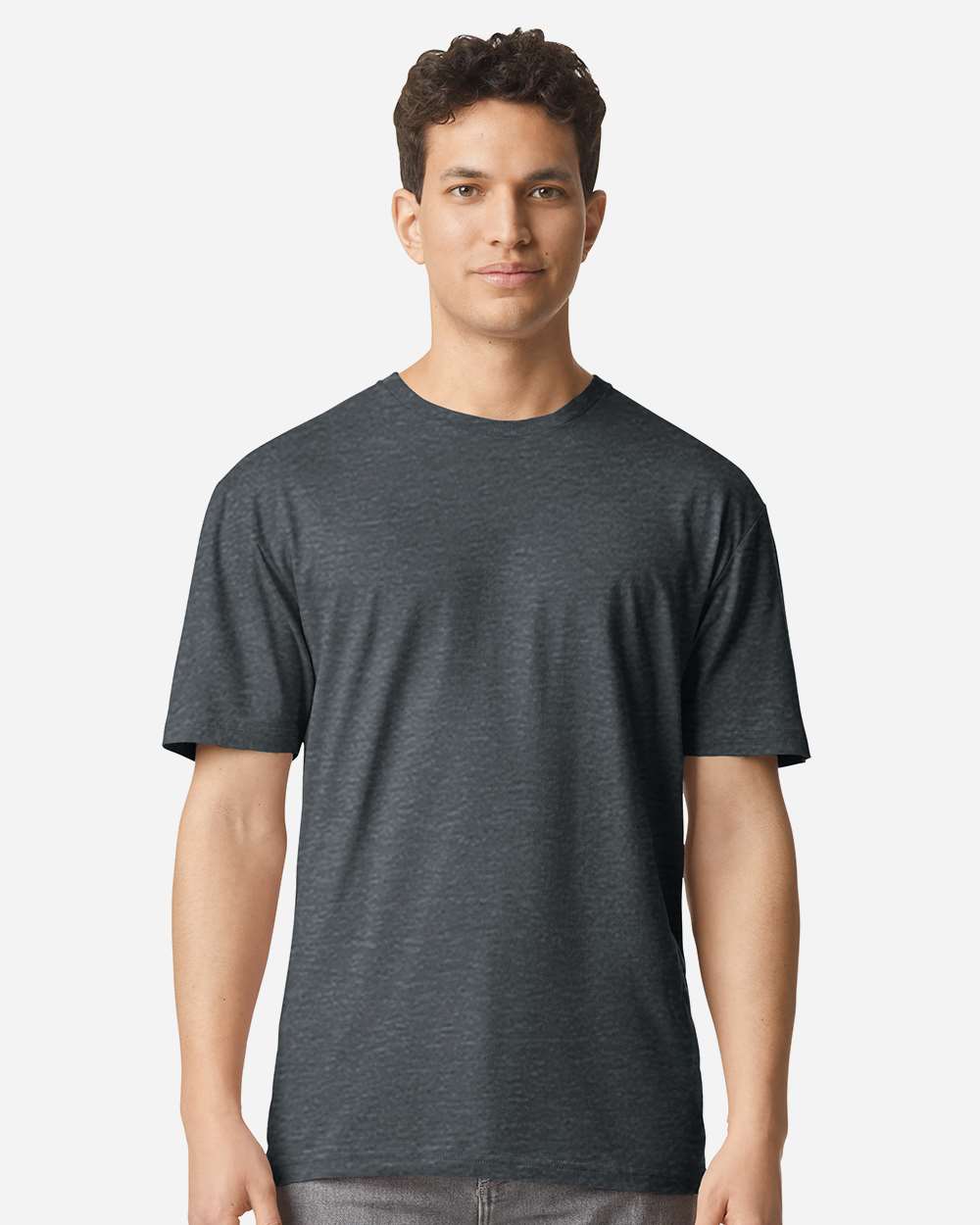 Gildan G3000 Light Cotton T-Shirt in Dark Heather size 3XL 3000